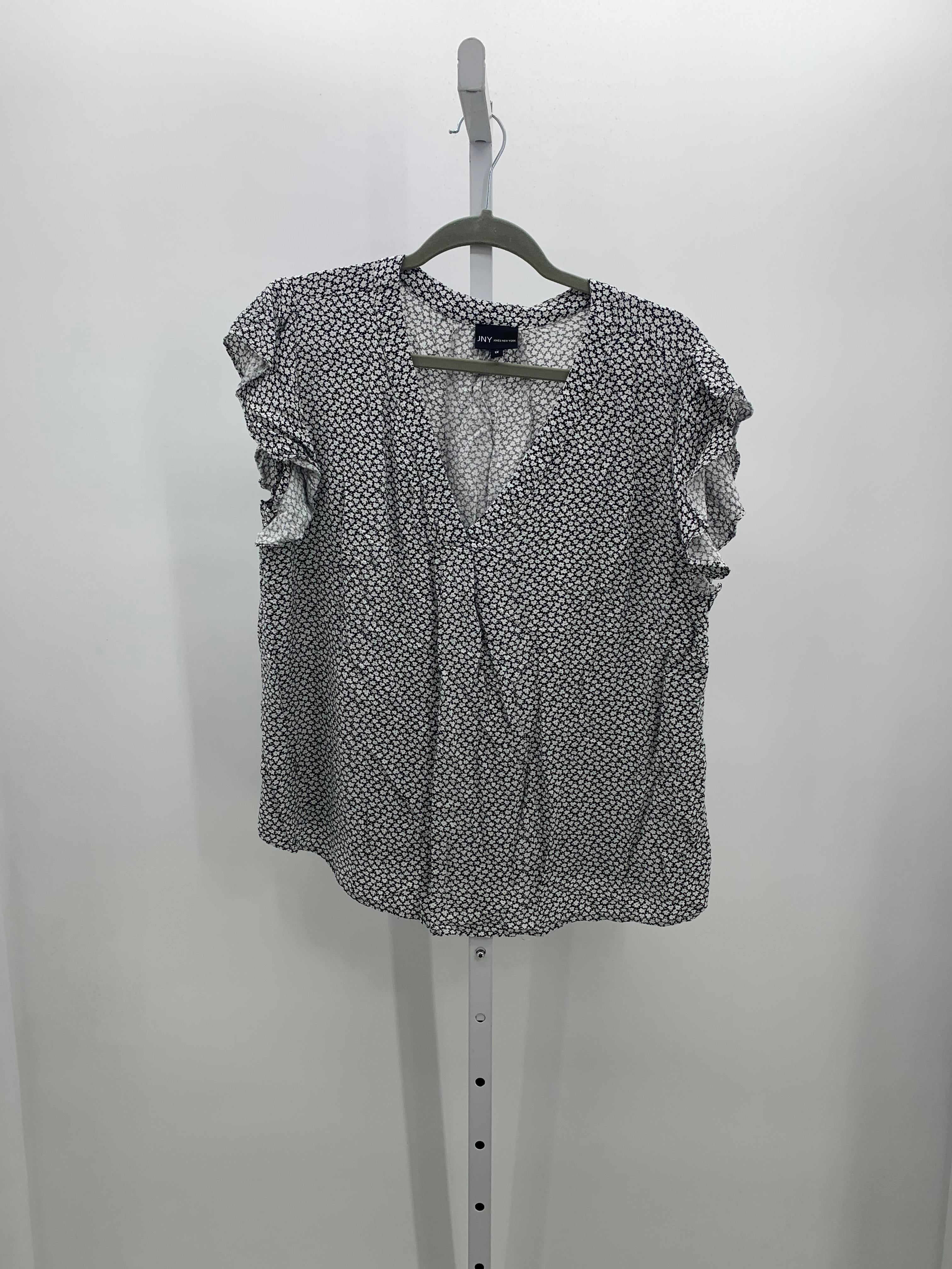 Jones New York Size 1X Womens Short Sleeve Shirt