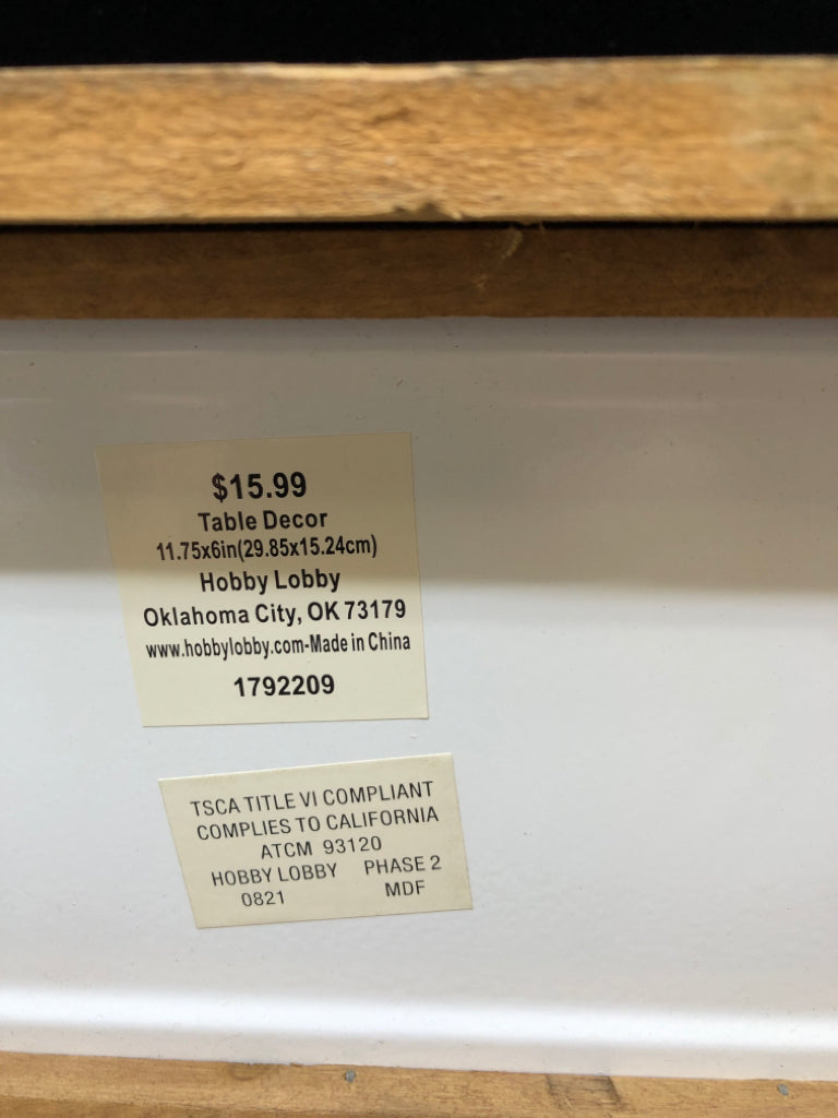 ALWAYS KISS ME GOODNIGHT METAL & WOOD BLOCK SIGN.