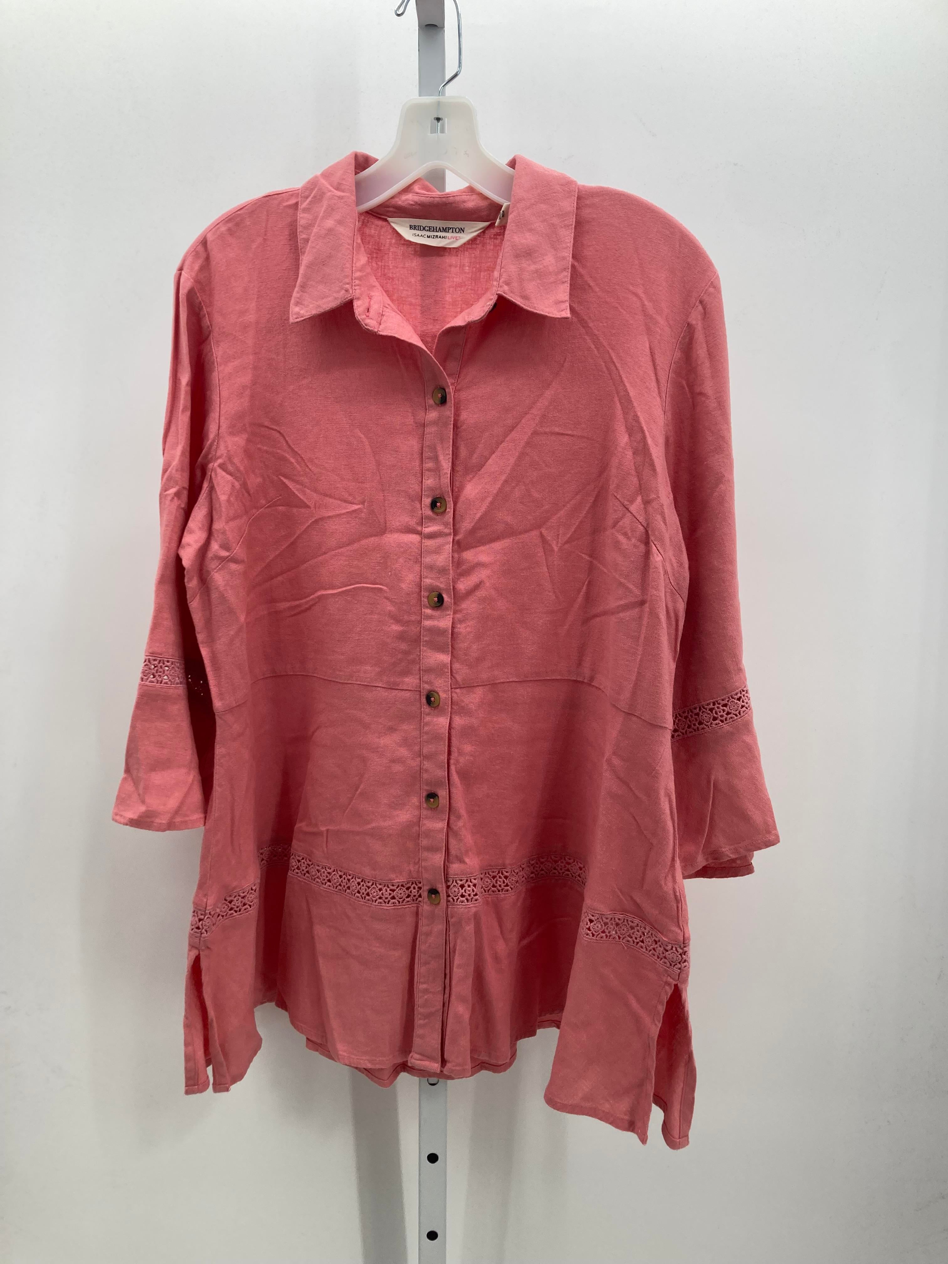Isaac Mizrahi Size Medium Misses Long Sleeve Shirt