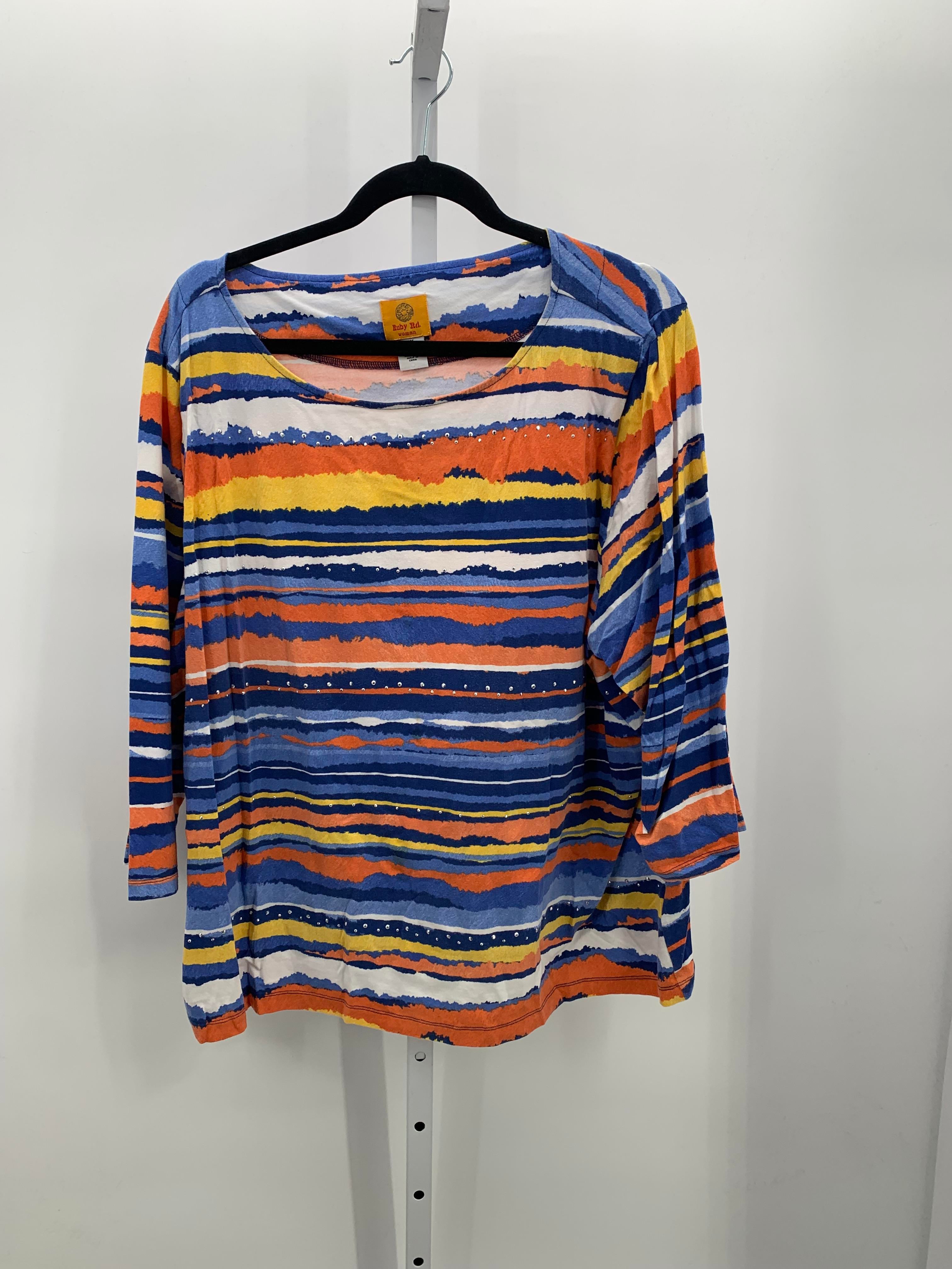 Ruby Rd. Size 3X Womens 3/4 Sleeve Shirt