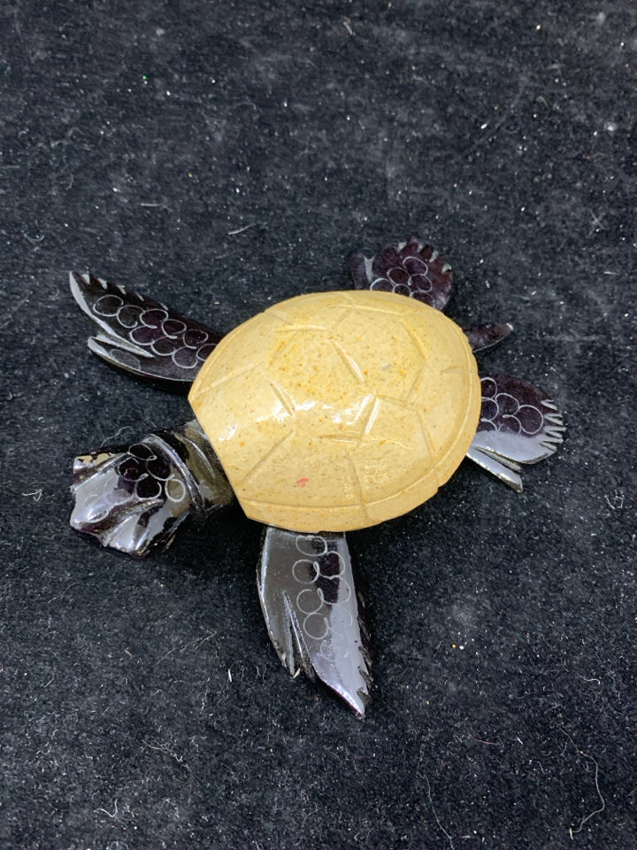 POLISHED STONE TURTLE BLACK/TAN.