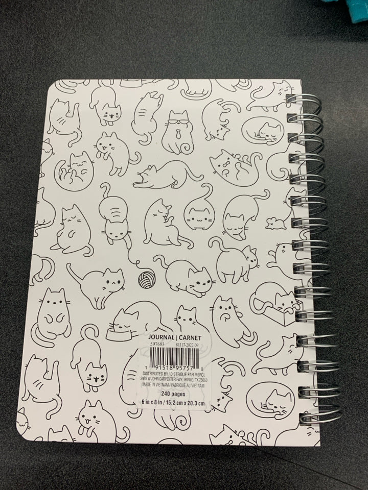 LIVE LAUGH MEOW SPIRAL NOTEBOOK LINED.