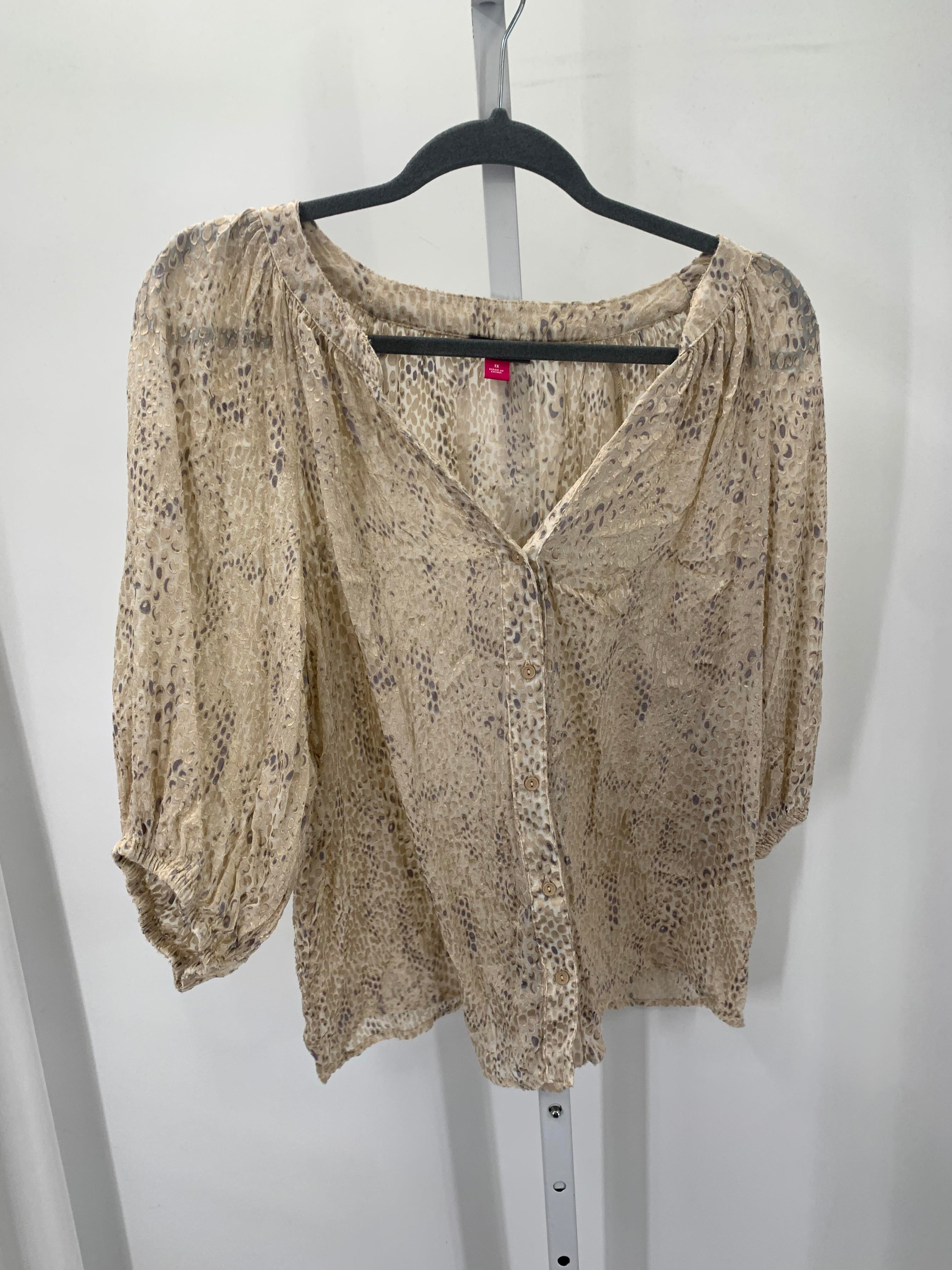 Vince Camuto Size 1X Womens Short Sleeve Shirt