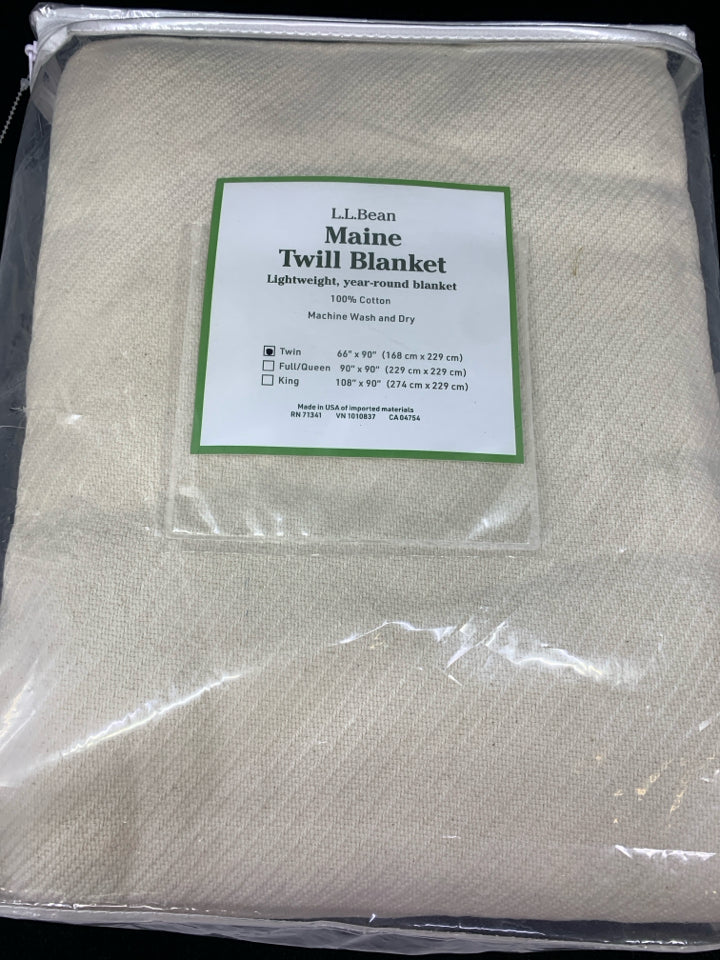NIP MAINE TWILL BLANKET CREAM.