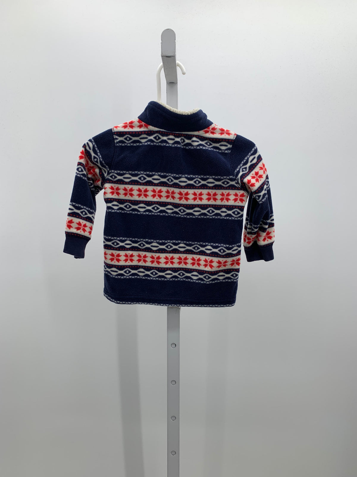 RED WHITE PATTERN FLEECE