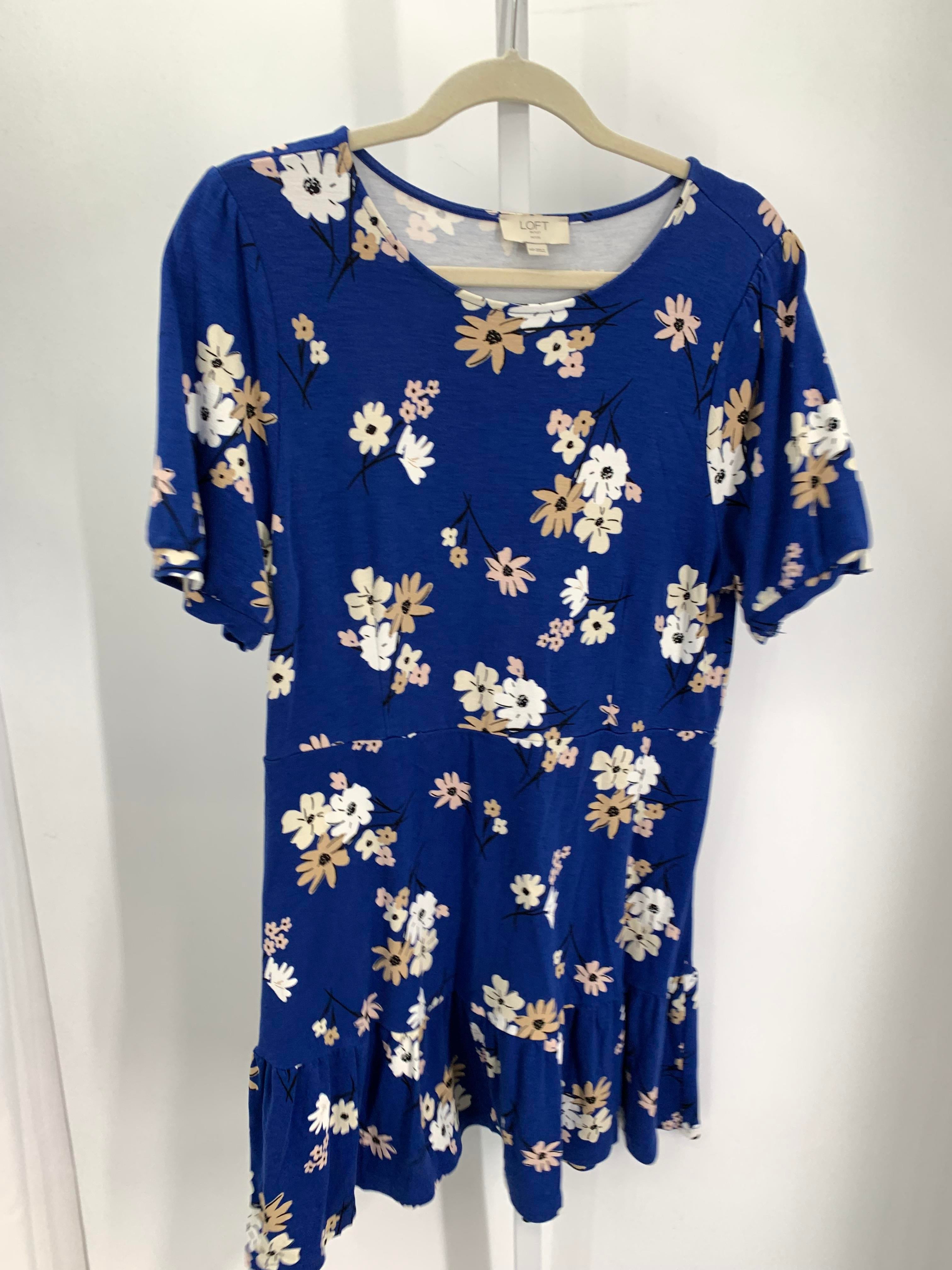 Loft Size 14 Petite Petite Short Sleeve Dress