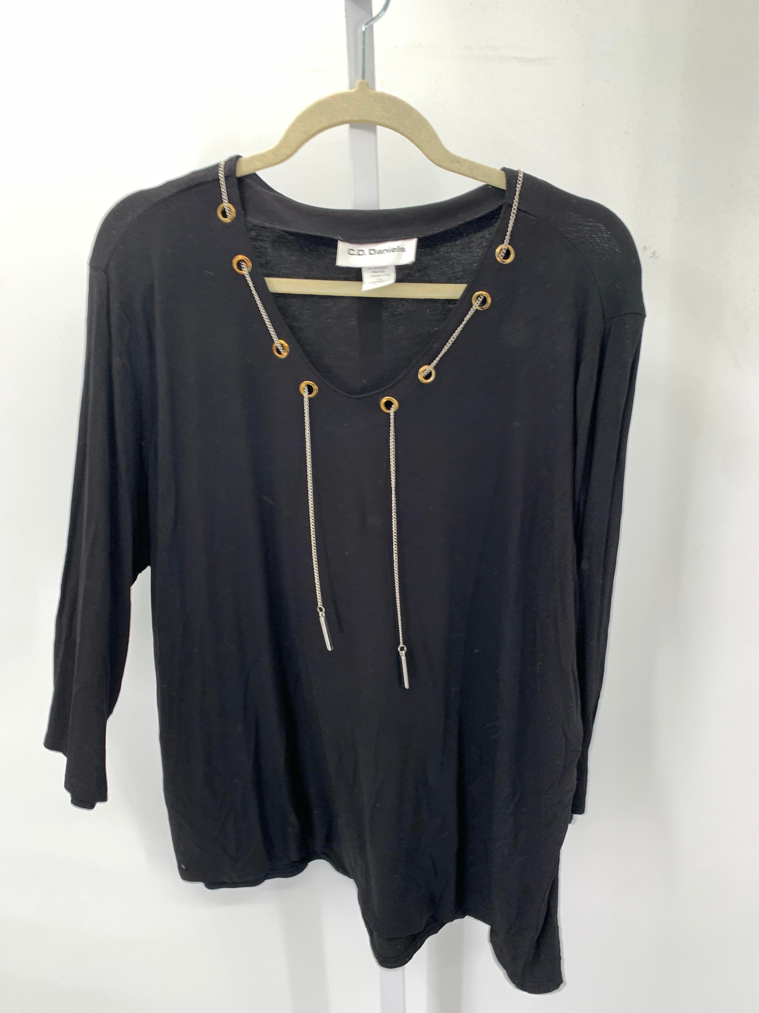 Size 1X Womens 3/4 Sleeve Shirt