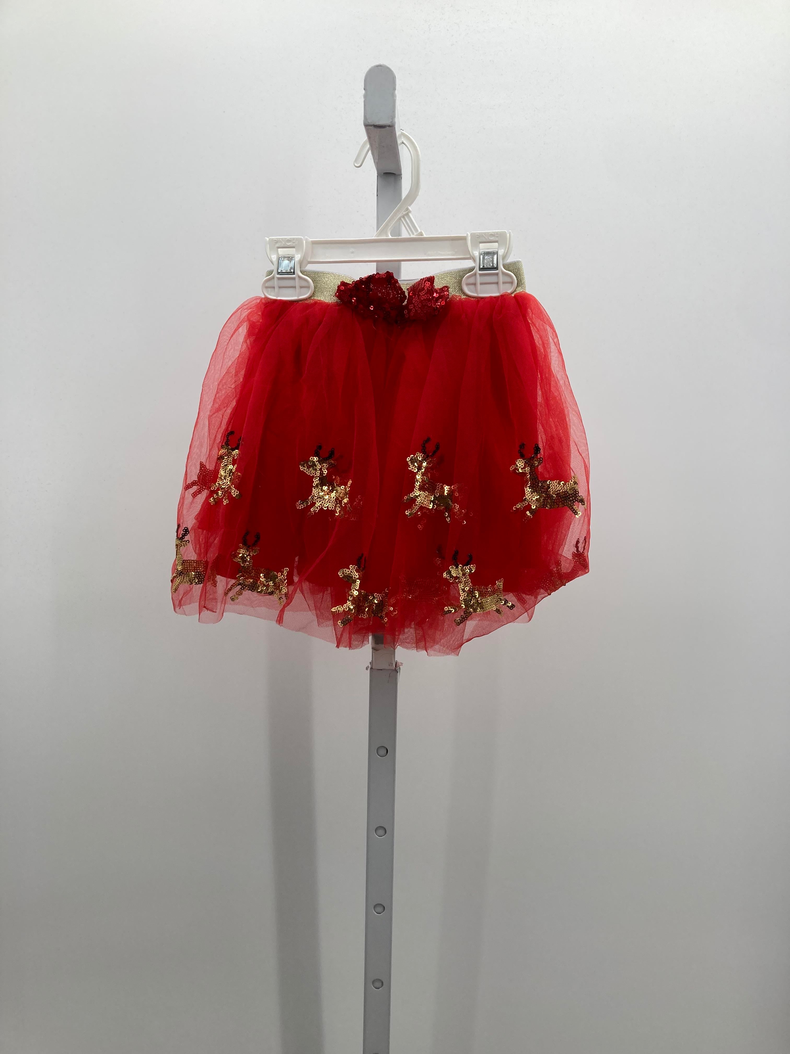 MESH GOLD SEQUINS REINDEER SKIRT.