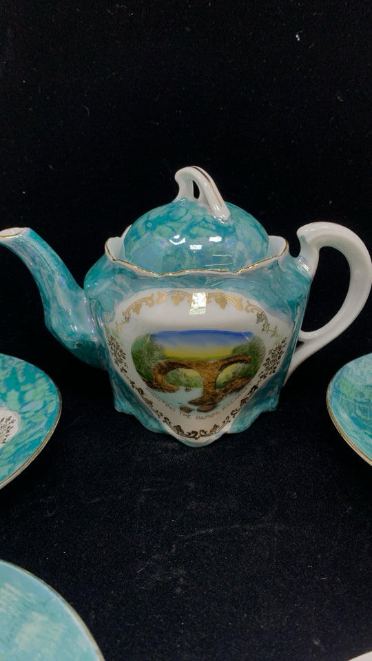 VTG 7PC COLLEEN BAWN ROCK KILLARNEY TEA SET.