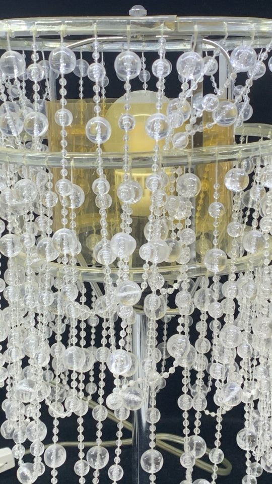 JEWELED SHADE LAMP.