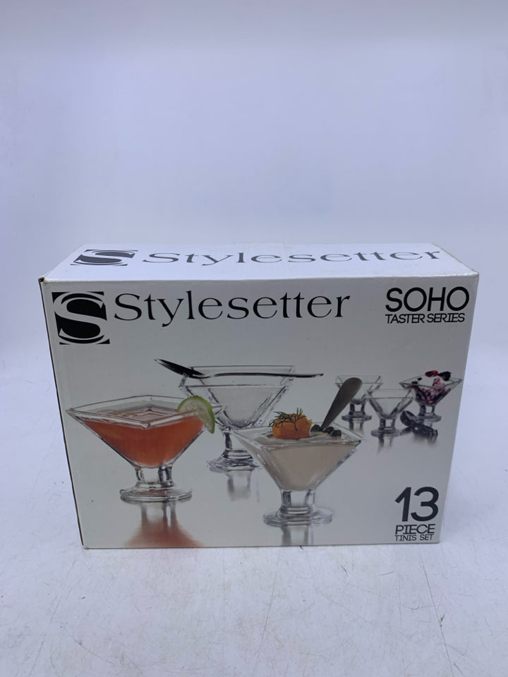 NIB 13 PC TASTING BOWL/CUP SET.