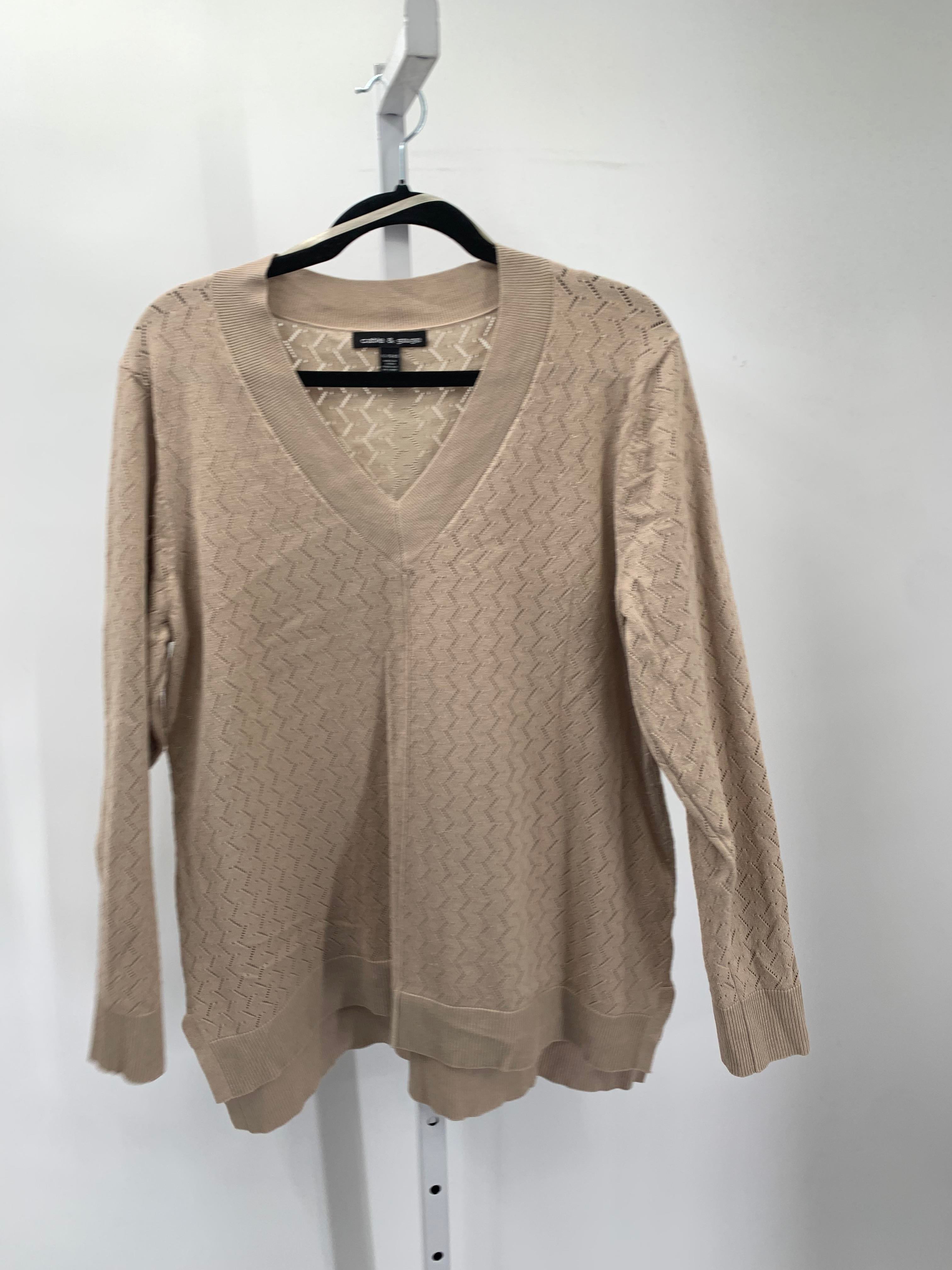 Cable & Gauge Size Extra Large Misses Long Slv Sweater