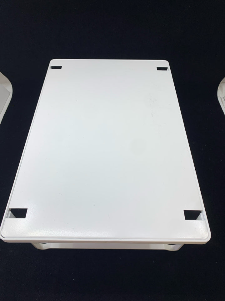 WHITE COMPUTER LAP TABLE.