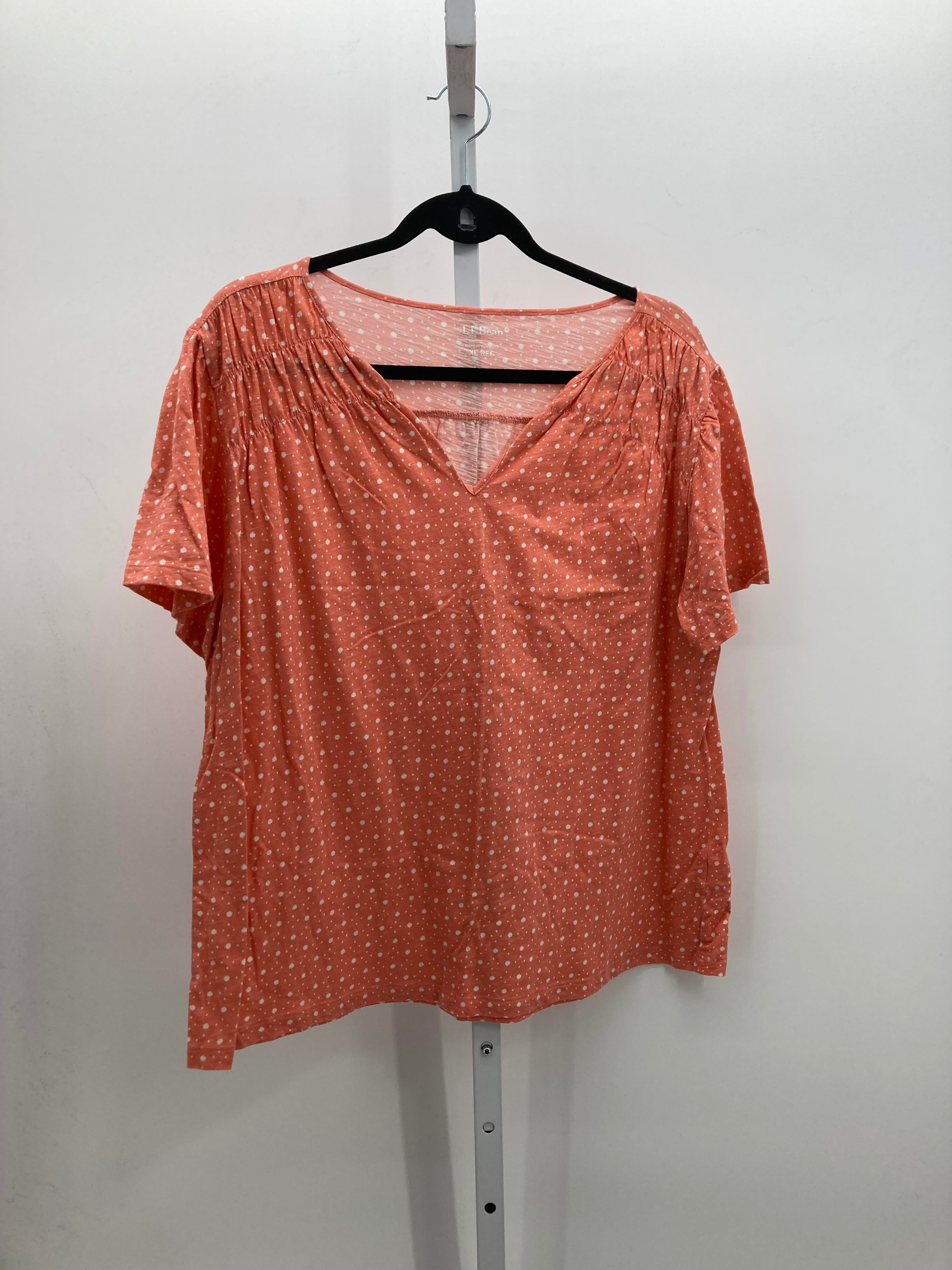 LL Bean Size Extra Large Misses Short Sleeve Shirt