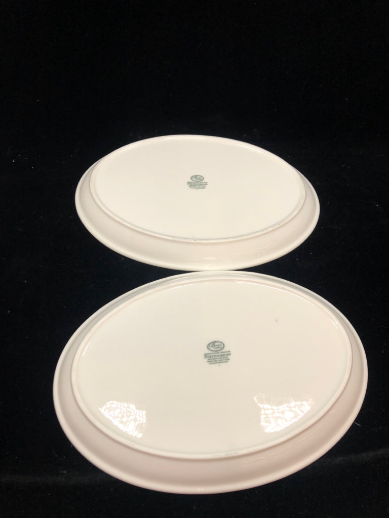 2 OVAL BOTANIC SERVING PLATES.