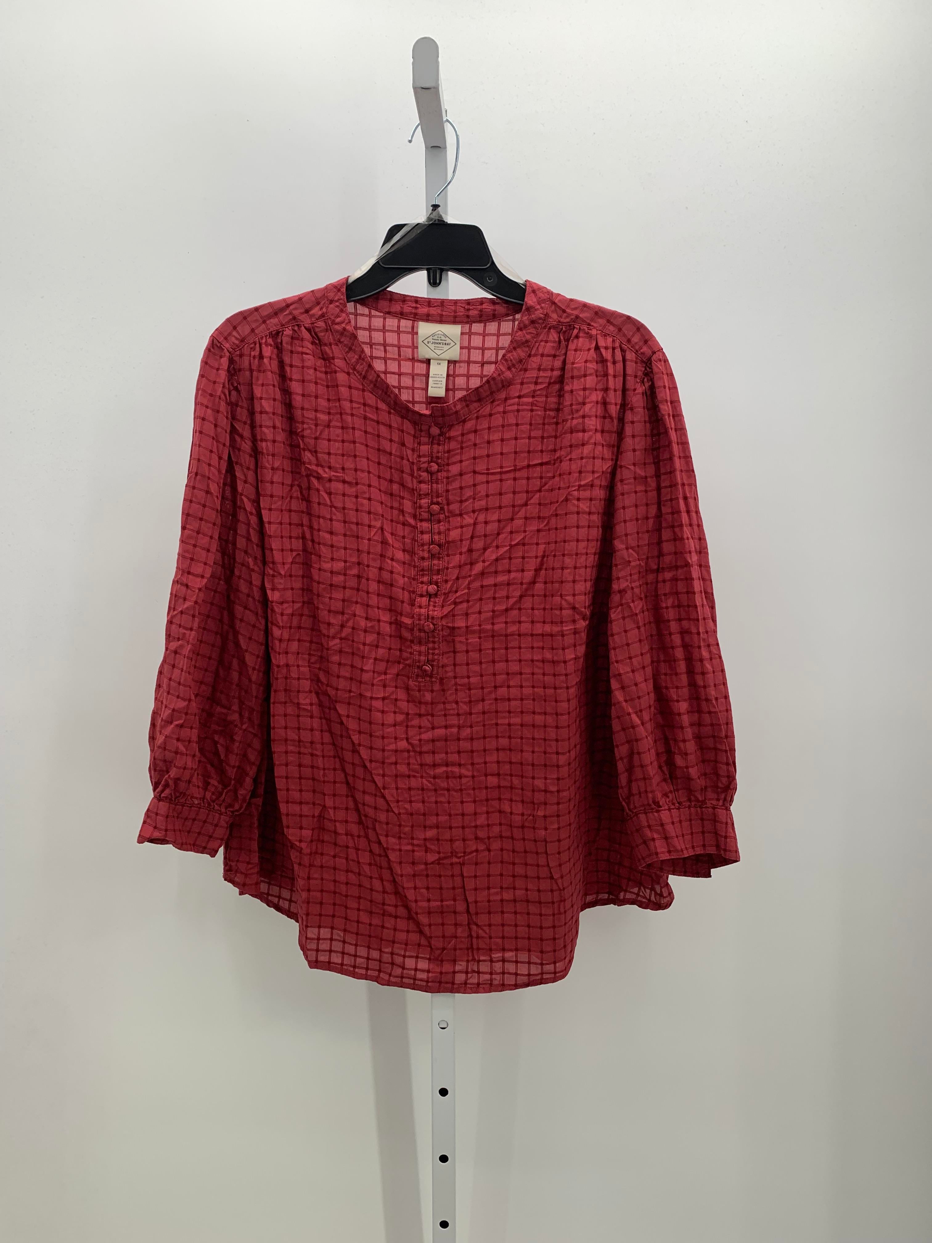 St. Johns Bay Size 1X Womens 3/4 Sleeve Shirt