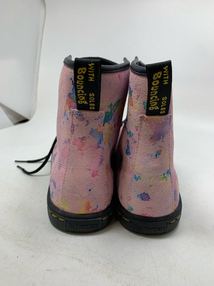 Dr Doc Martens Sheridan Confetti Combat Boots *Minor Wear Interior/Laces