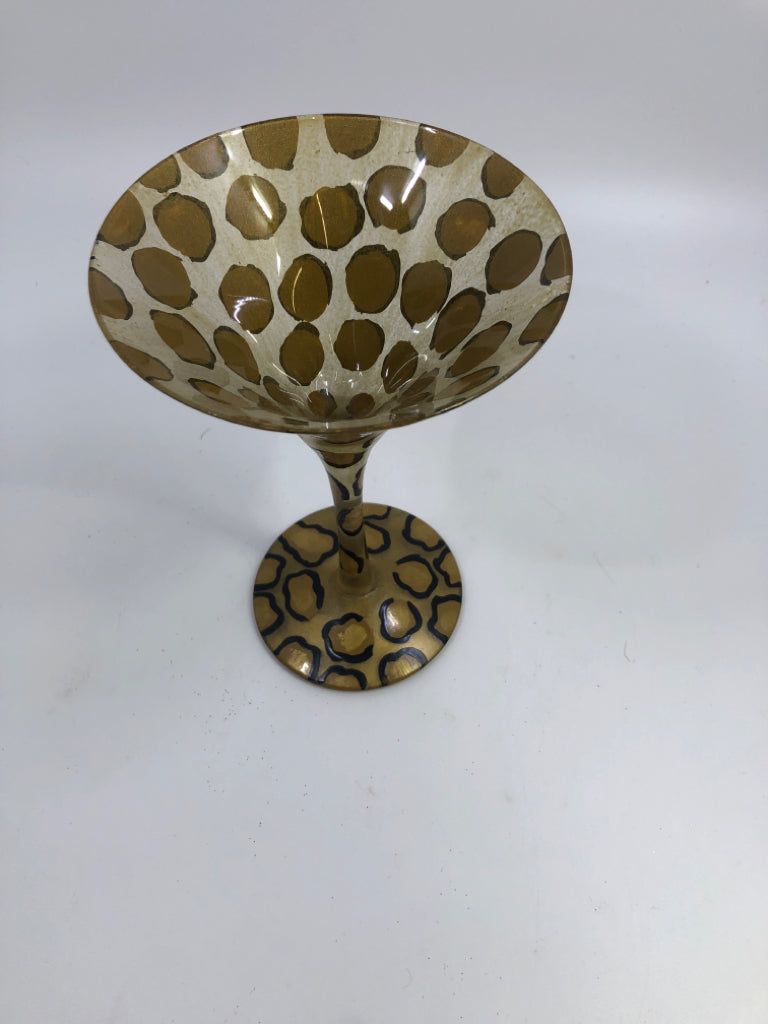 LEOPARD PRINT "LEOPARDTINI" MARTINI GLASS.