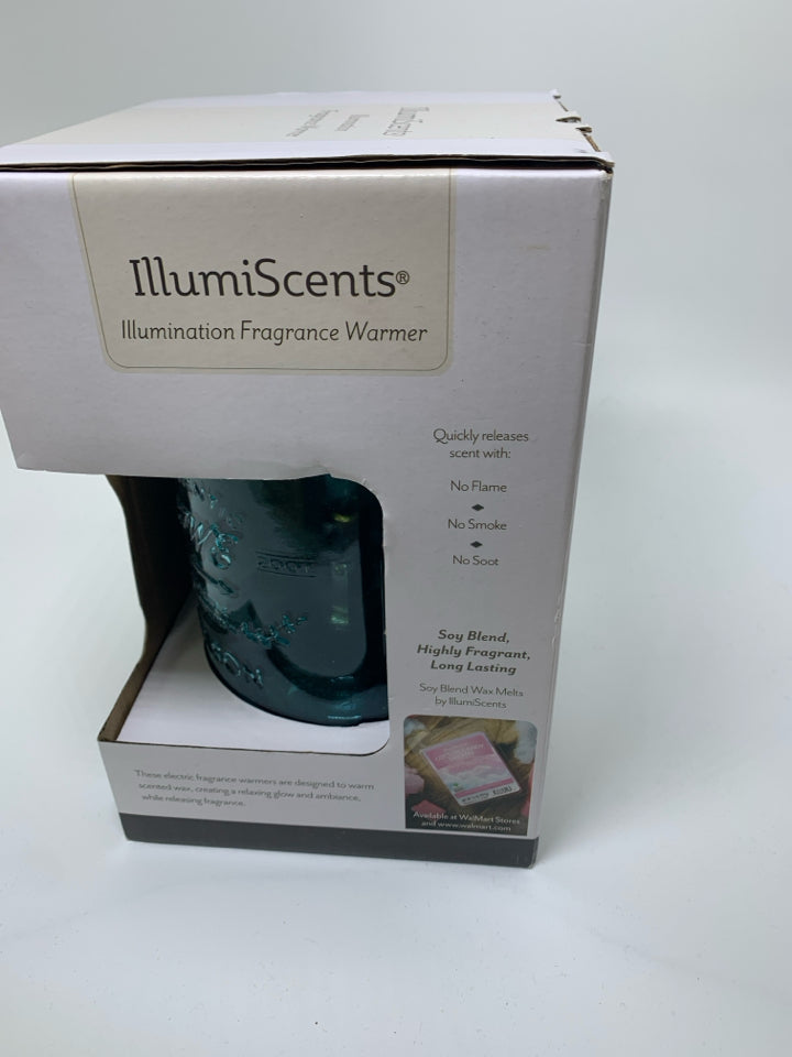 NIB BLUE MASON JAR IIIUMISCENTS.