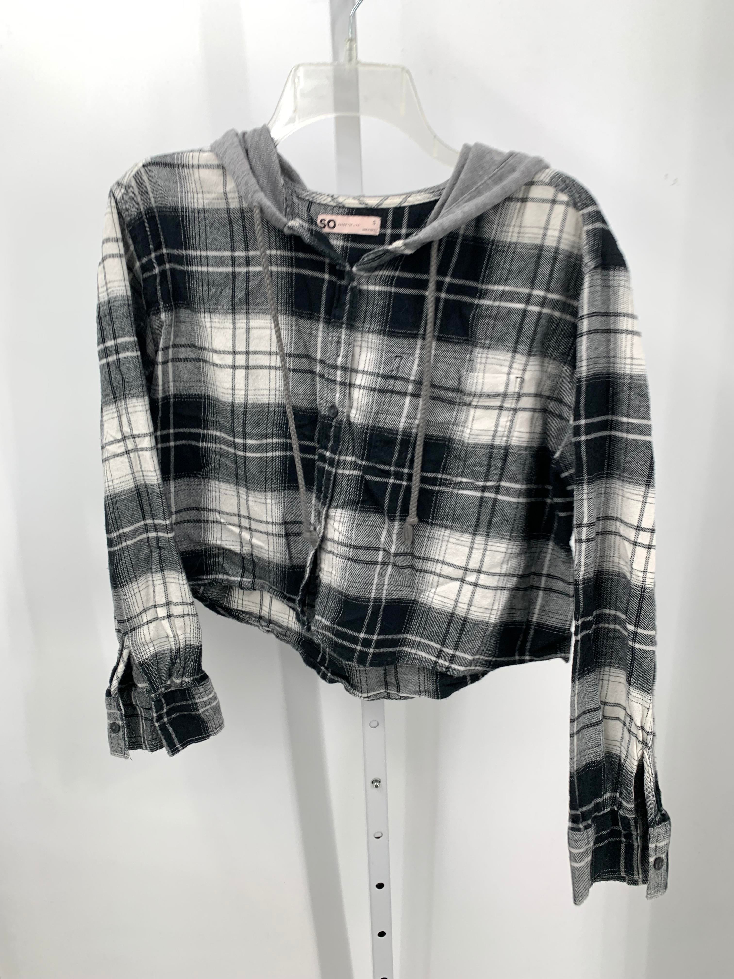 SO Size Small Juniors Long Sleeve Shirt