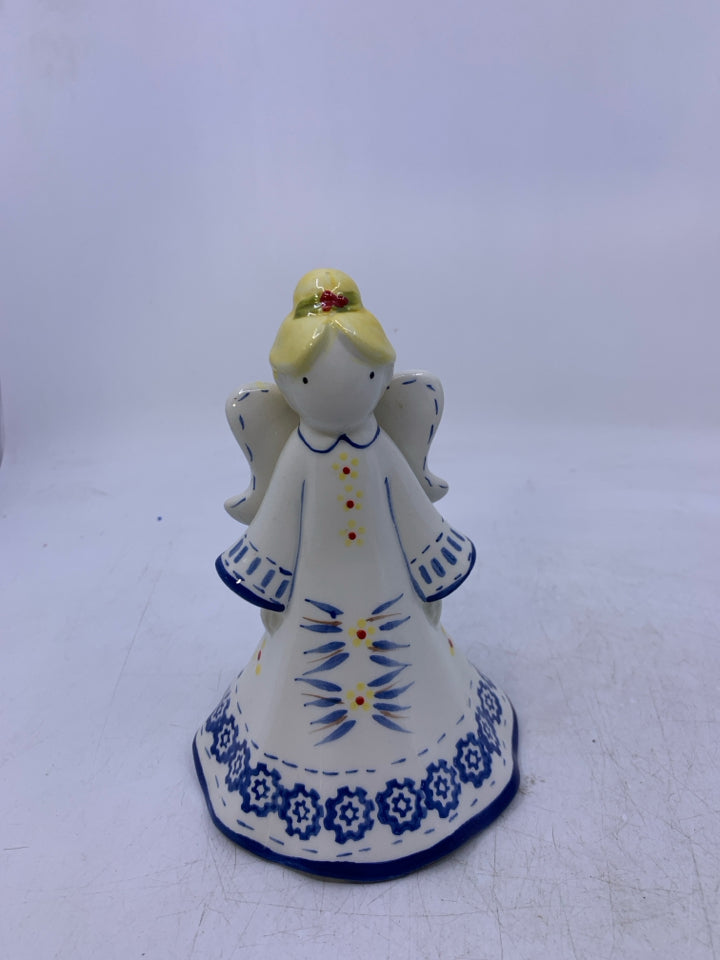 TEMPTATIONS LOOK BLONDE CERAMIC ANGEL BELL.