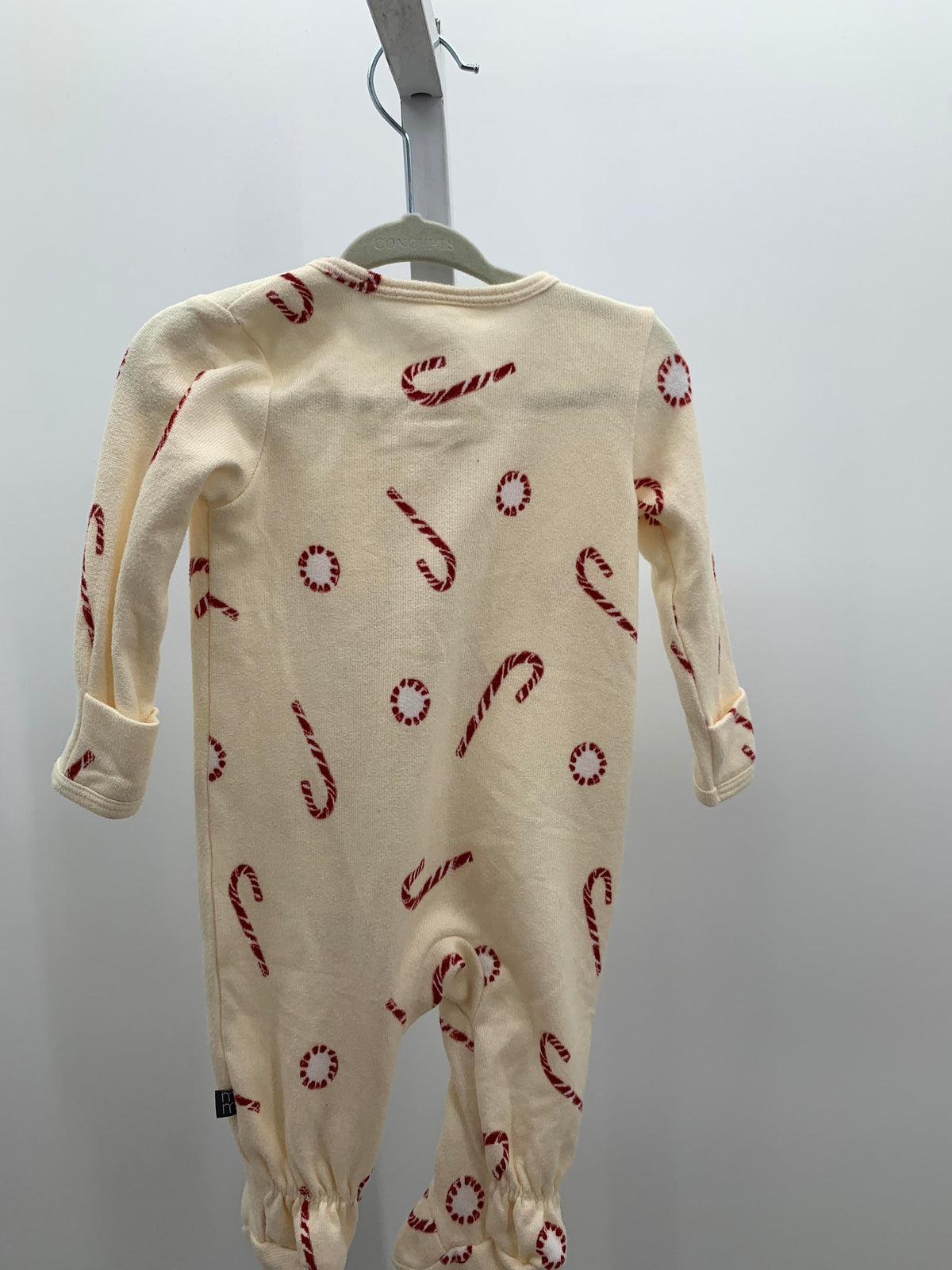 LONG SLV ROMPER CANDY CANES