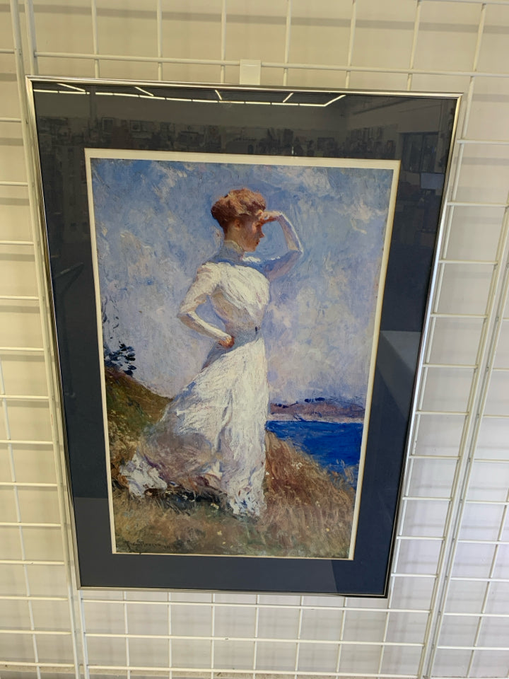 SUNLIGHT BY FRANK WESTON BENSON FRAMED PRINT.