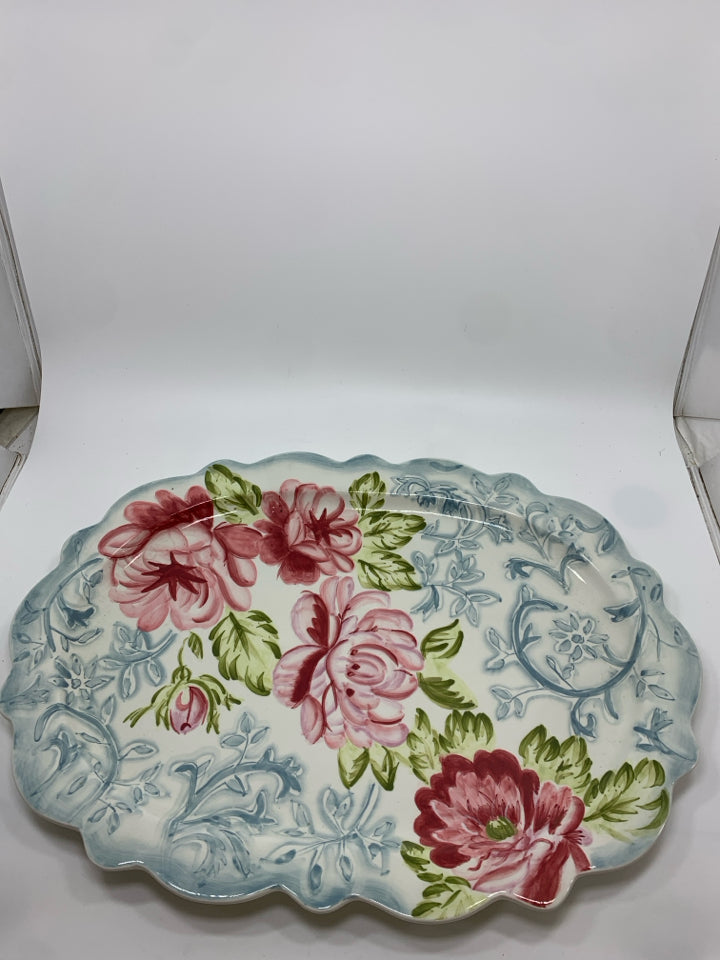 ROSALACE FLOWER SERVING PLATTER.