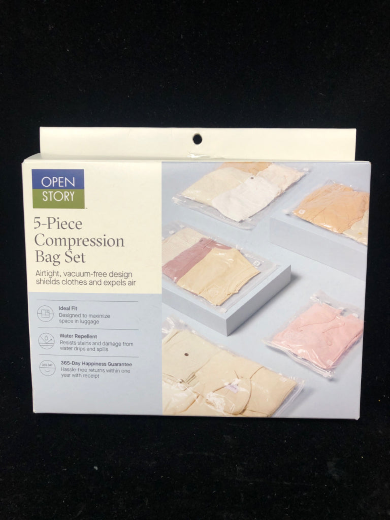 NIB 5 PIECE COMPRESSION BAG SET