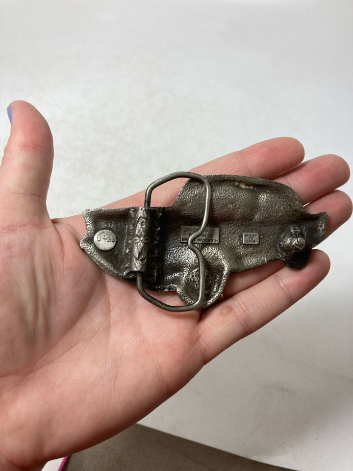 Vintage 1979 Bergamot Brass Works Corvette Belt Buckle