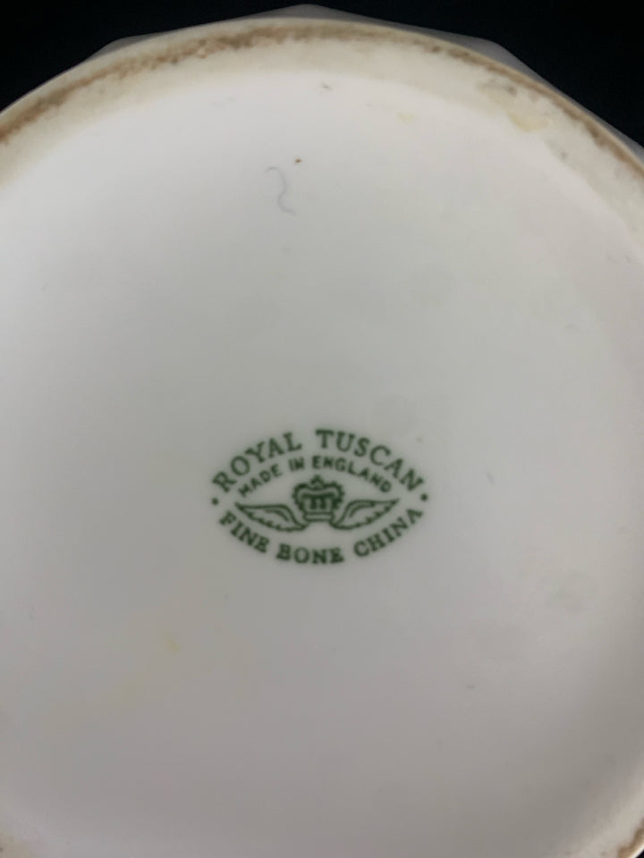 VTG TALL WHITE ROYAL TUSCAN COFFEE POT.
