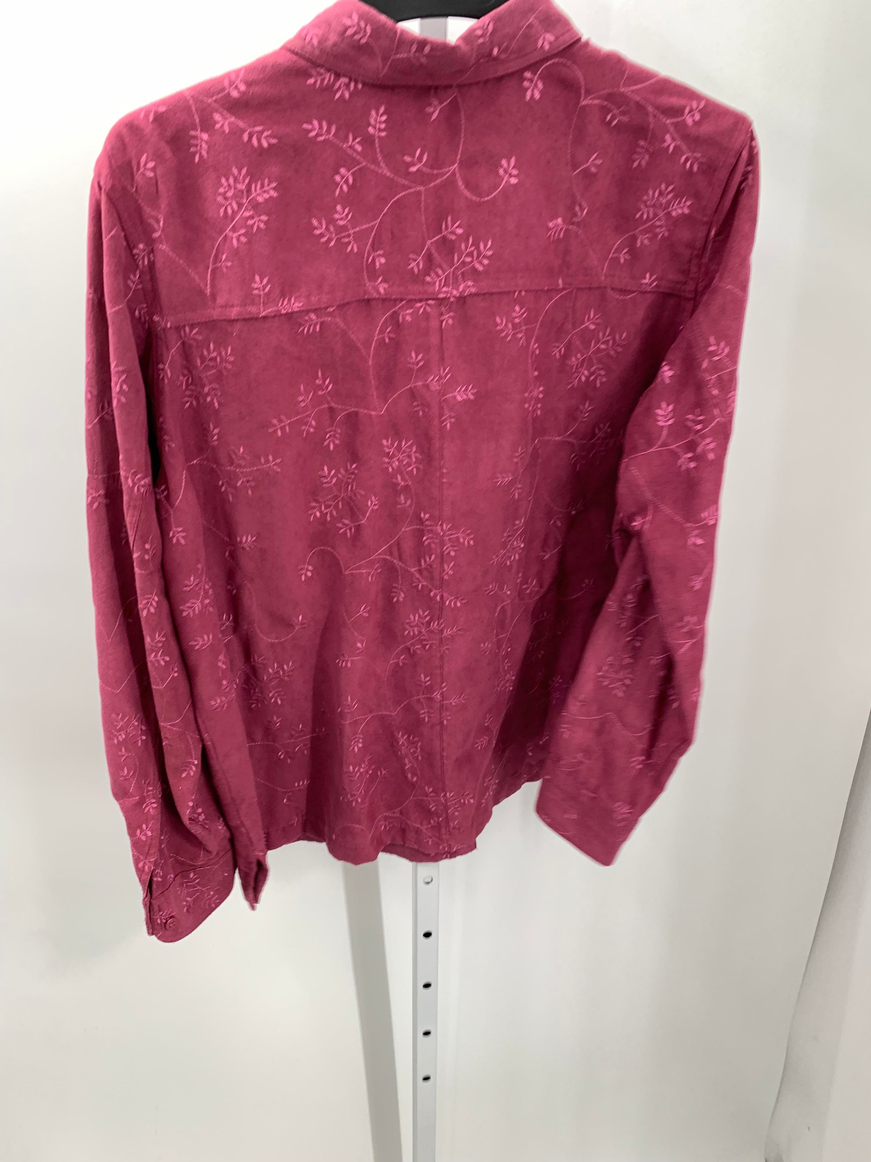 Croft & Barrow Size Extra Large Misses Long Sleeve Shirt