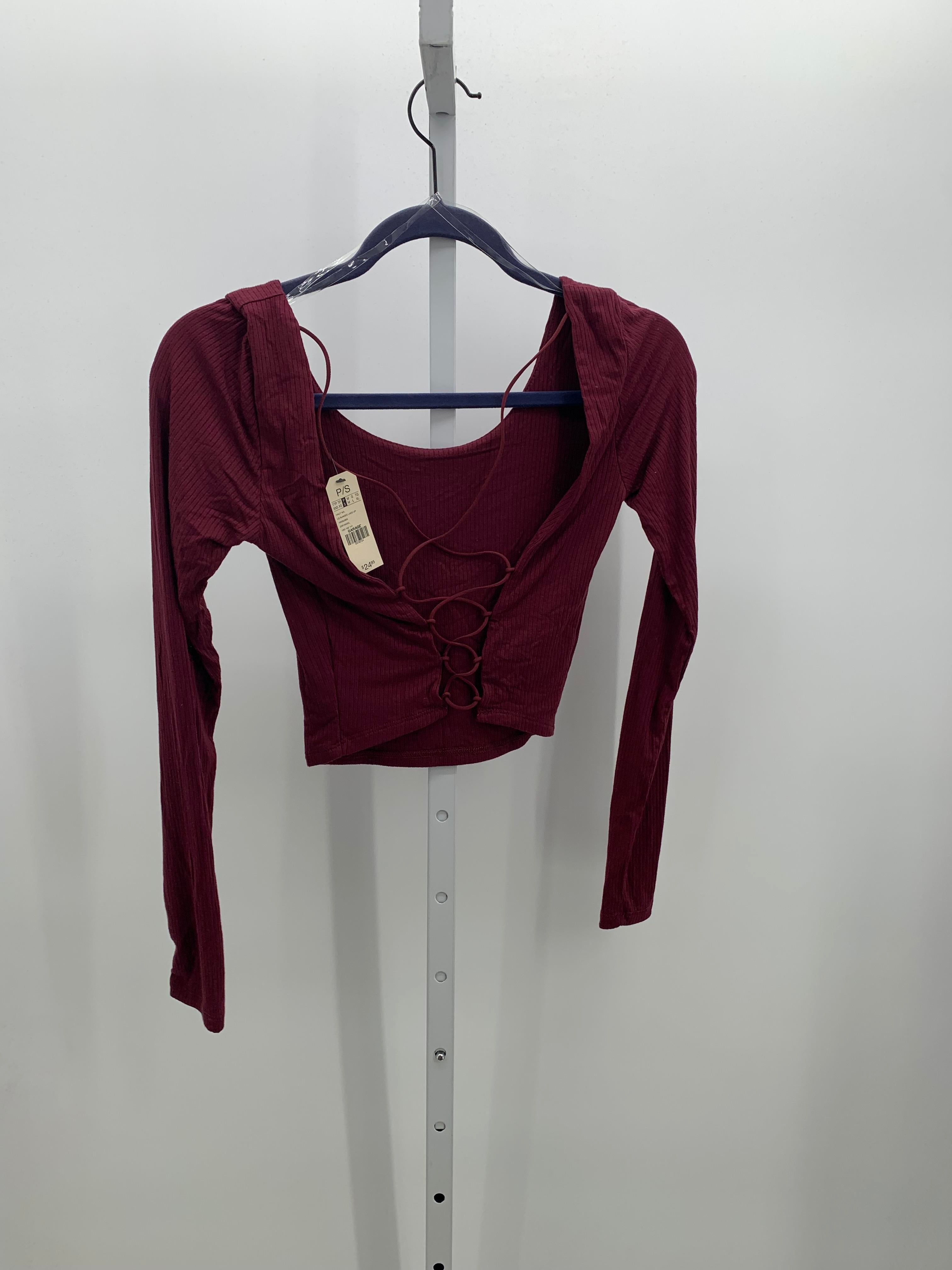 Garage Size Small Juniors Long Sleeve Shirt