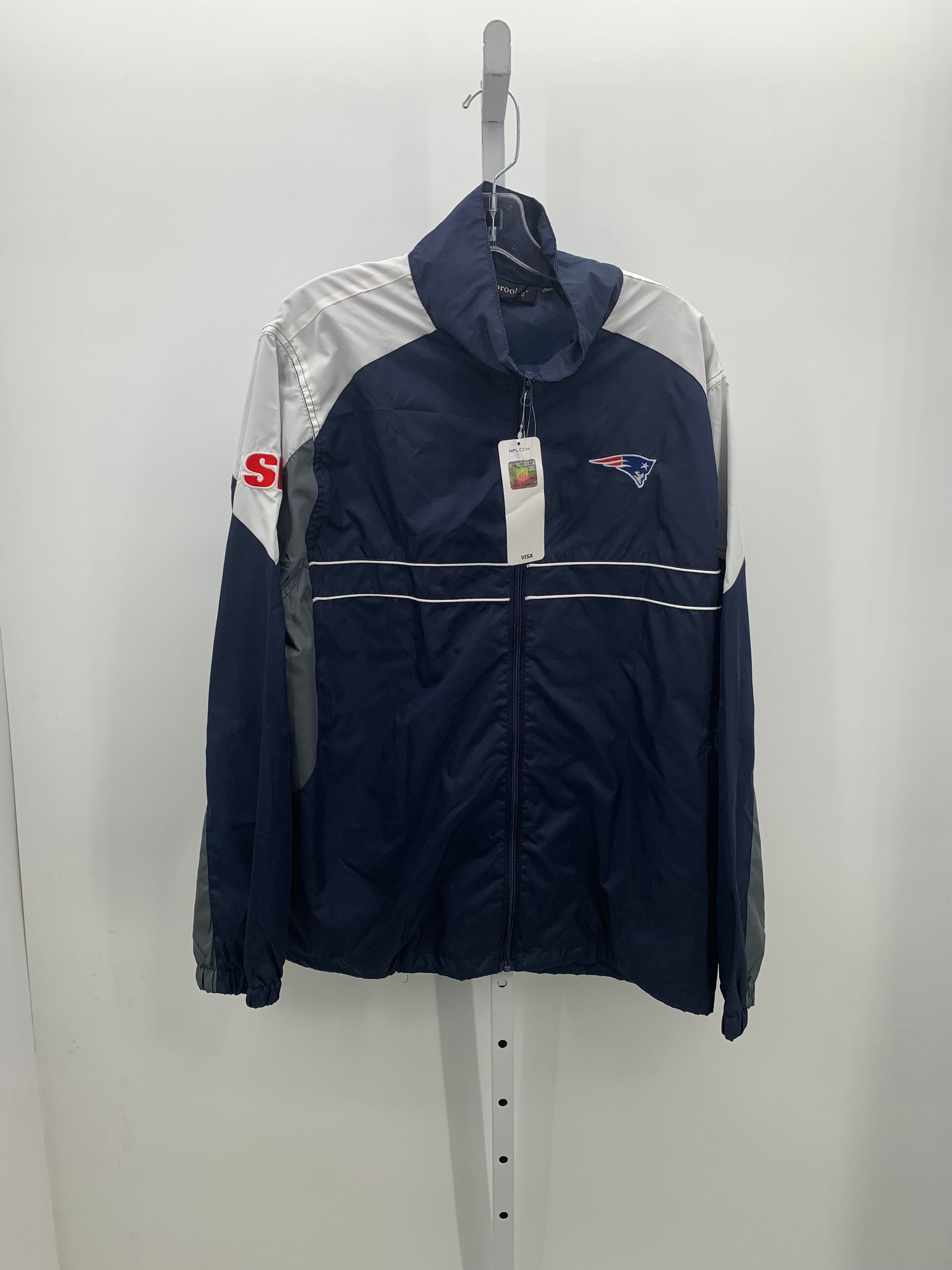 NEW PATRIOTS ZIP UP WINDBREAKER.