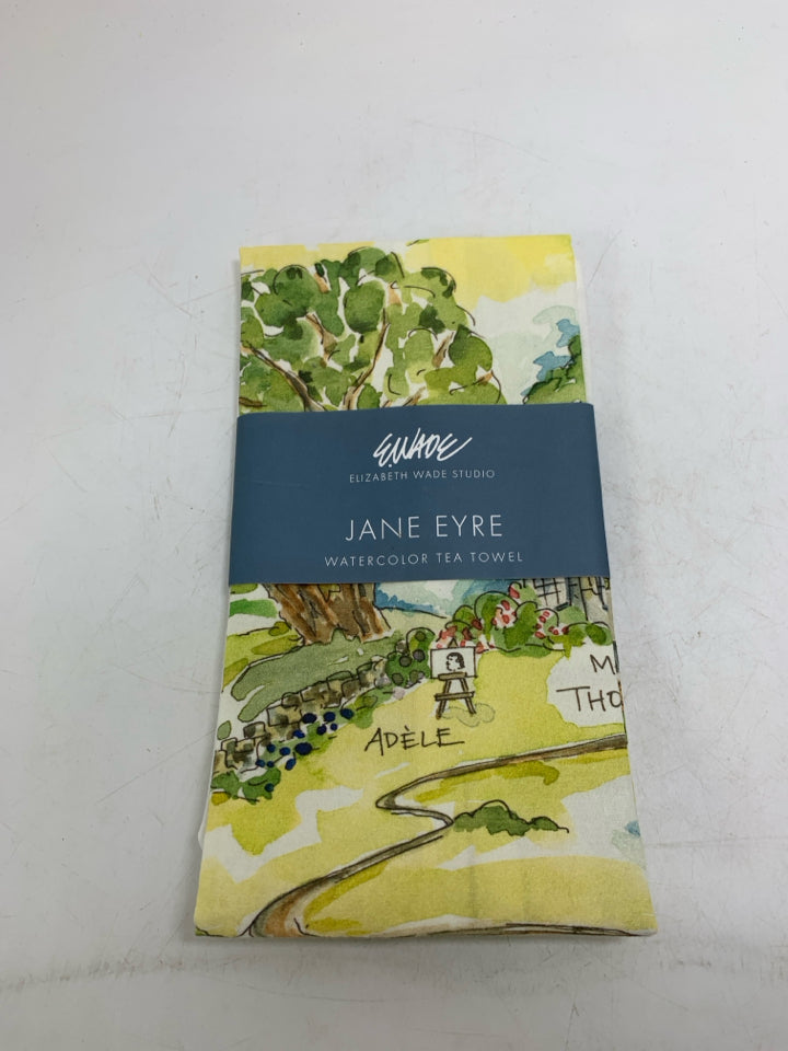 NIP JANE EYRE WATERCOLOR TEA TOWEL.