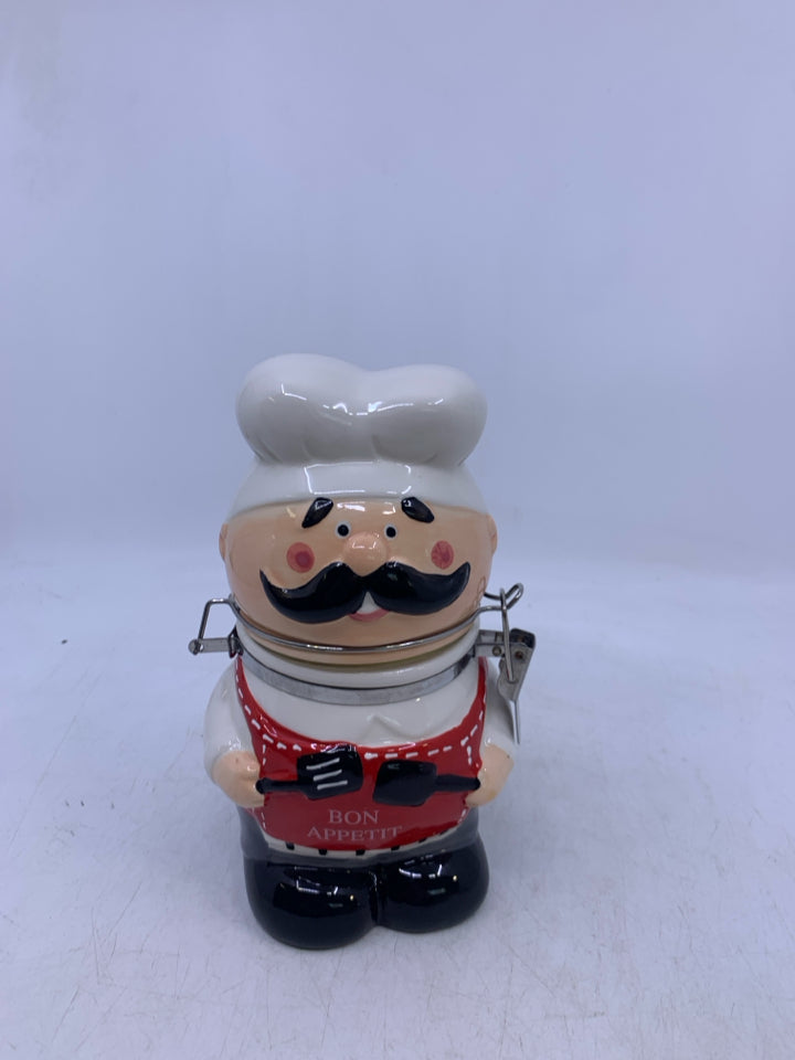 CHEF MAN CERAMIC CANISTER BON APPETIT.