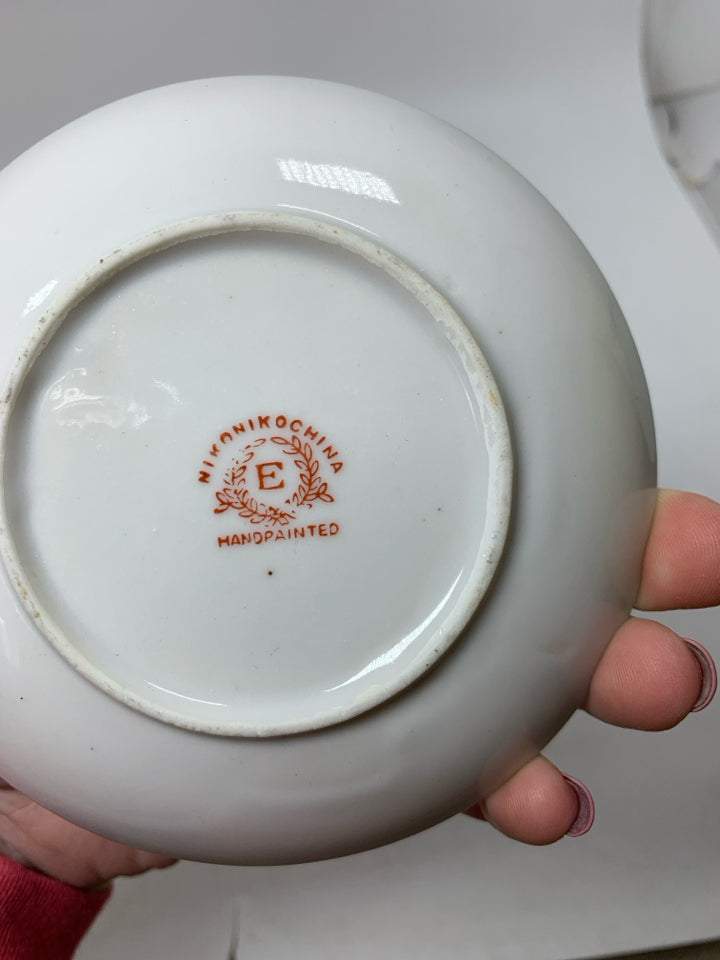 MOUNTAIN/CHERRY BLOSSOM SCENE MINI TEACUP SAUCER.
