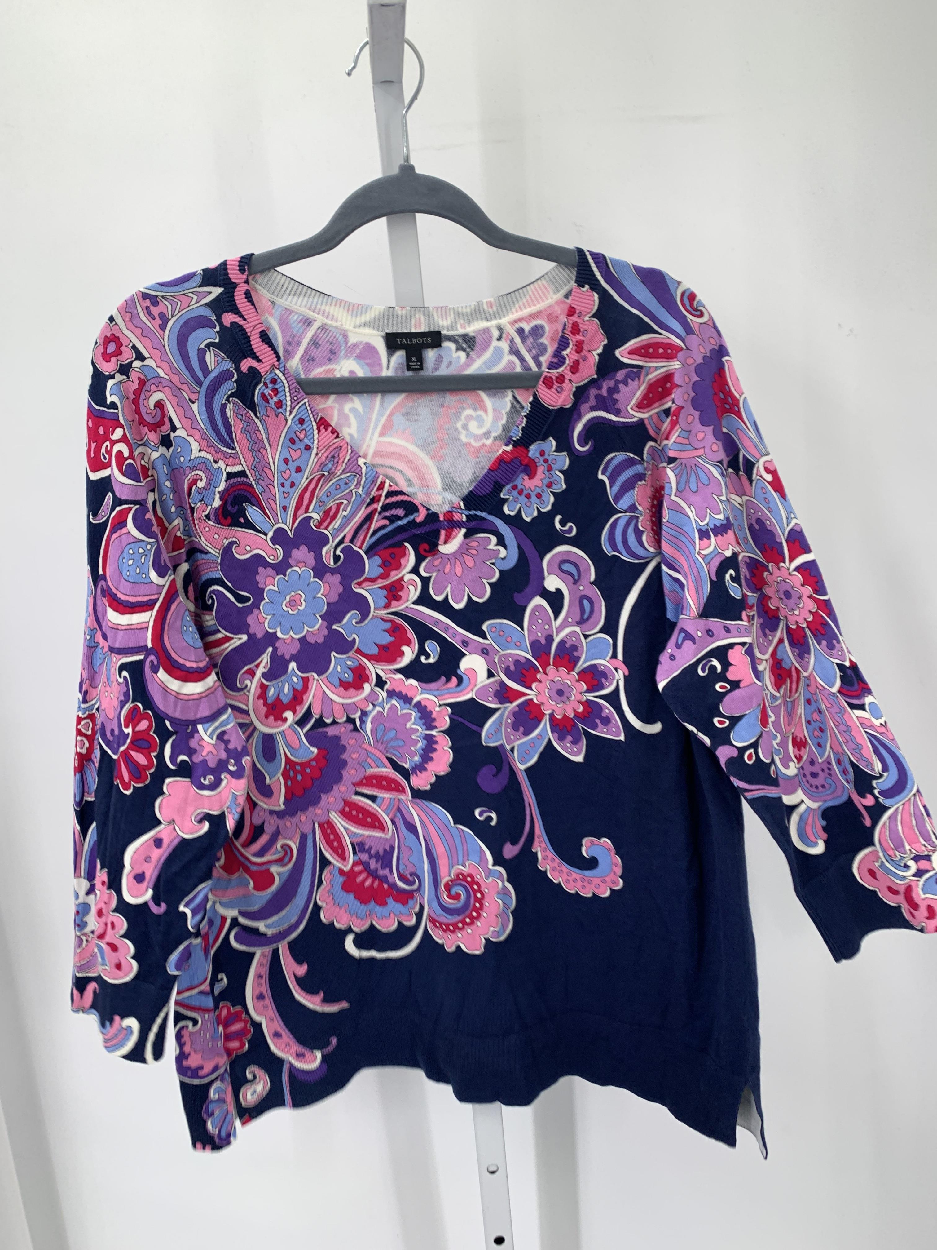 Talbots Size Extra Large Misses 3/4 Sleeve Sweater