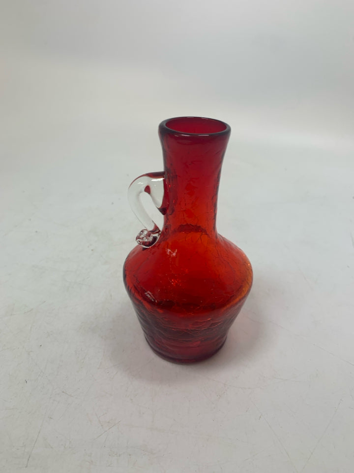 BLOWN CRACKLE GLASS SMALL PITCHER.