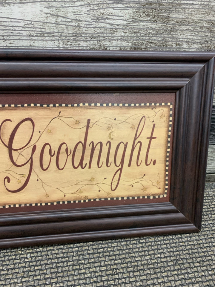 ALWAYS KISS ME GOODNIGHT WALL ART.