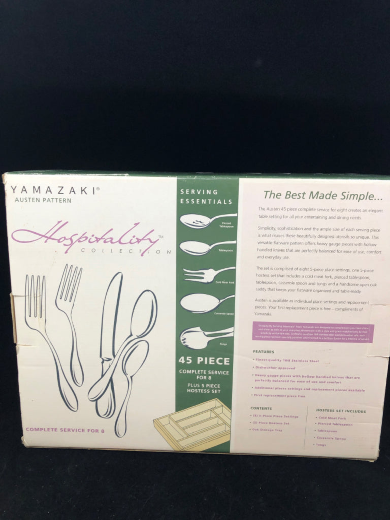 NIB YAMAZAKI 45 PC UTENSIL SET.