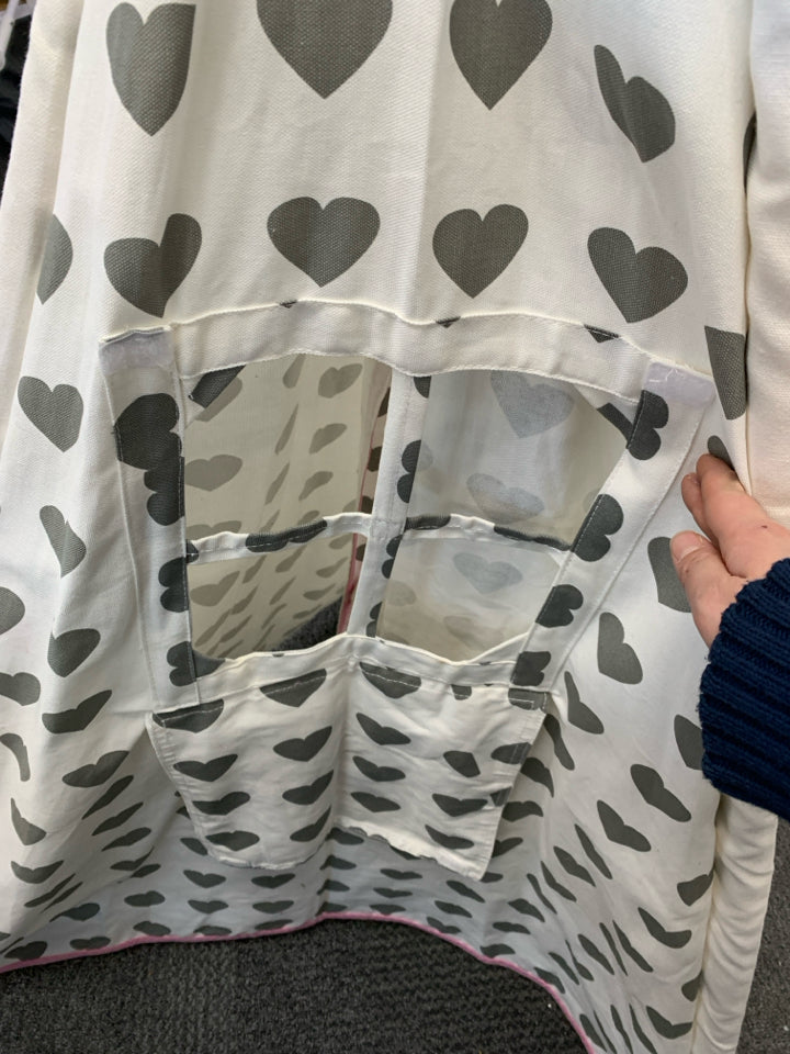 Heart Cotton canvas Teepee Play Tent