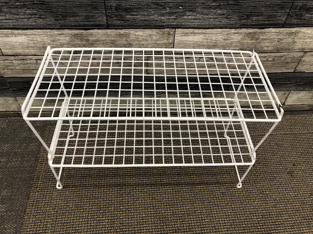 2 TIER WIRE SHOE RACK.