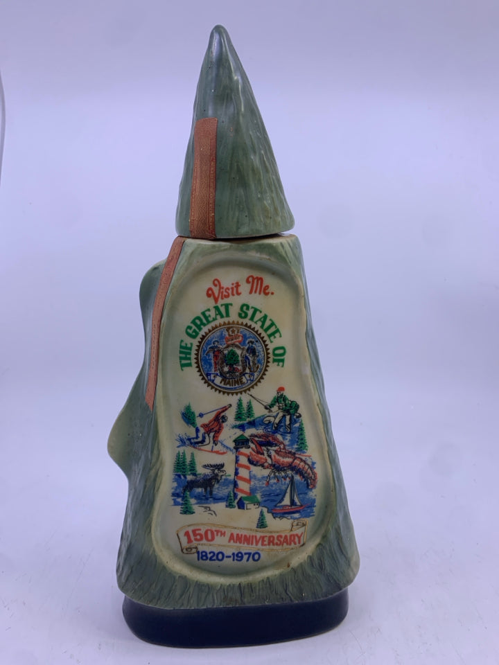 VTG MAINE JIM BEAM WHISKEY EMPTY DECANTER.