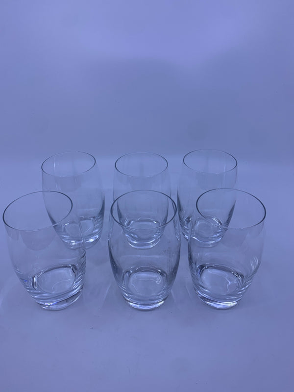 6 HEAVY BOTTOM MIKASA GLASSES.