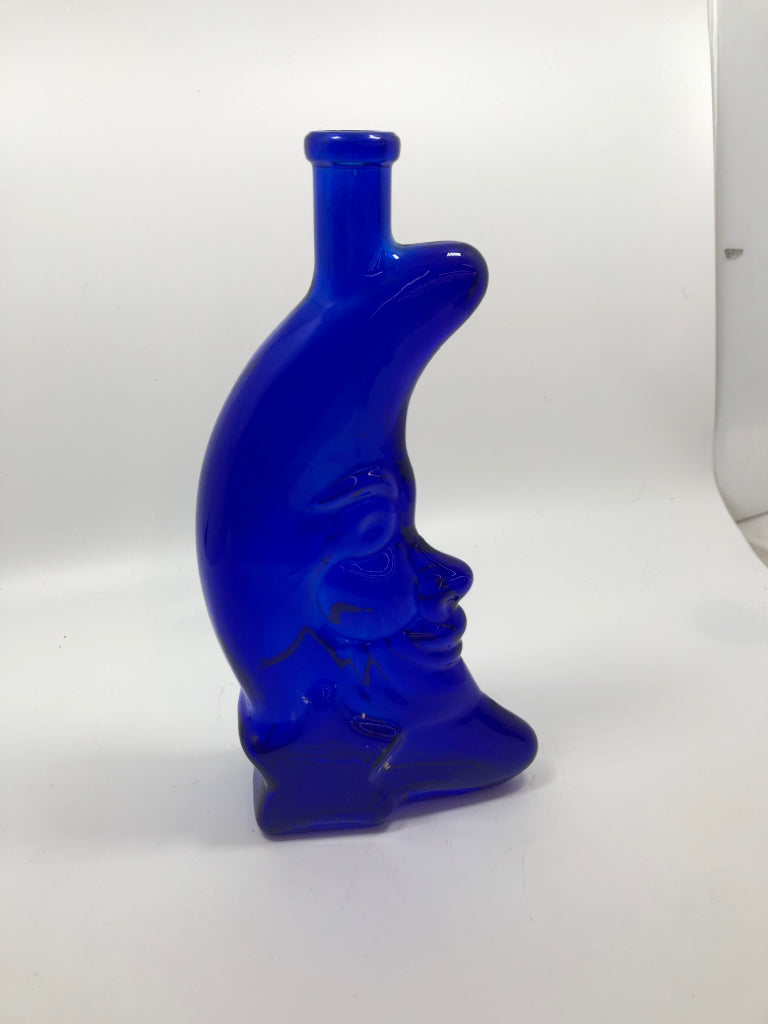 BLUE MOON GLASS BOTTLE.