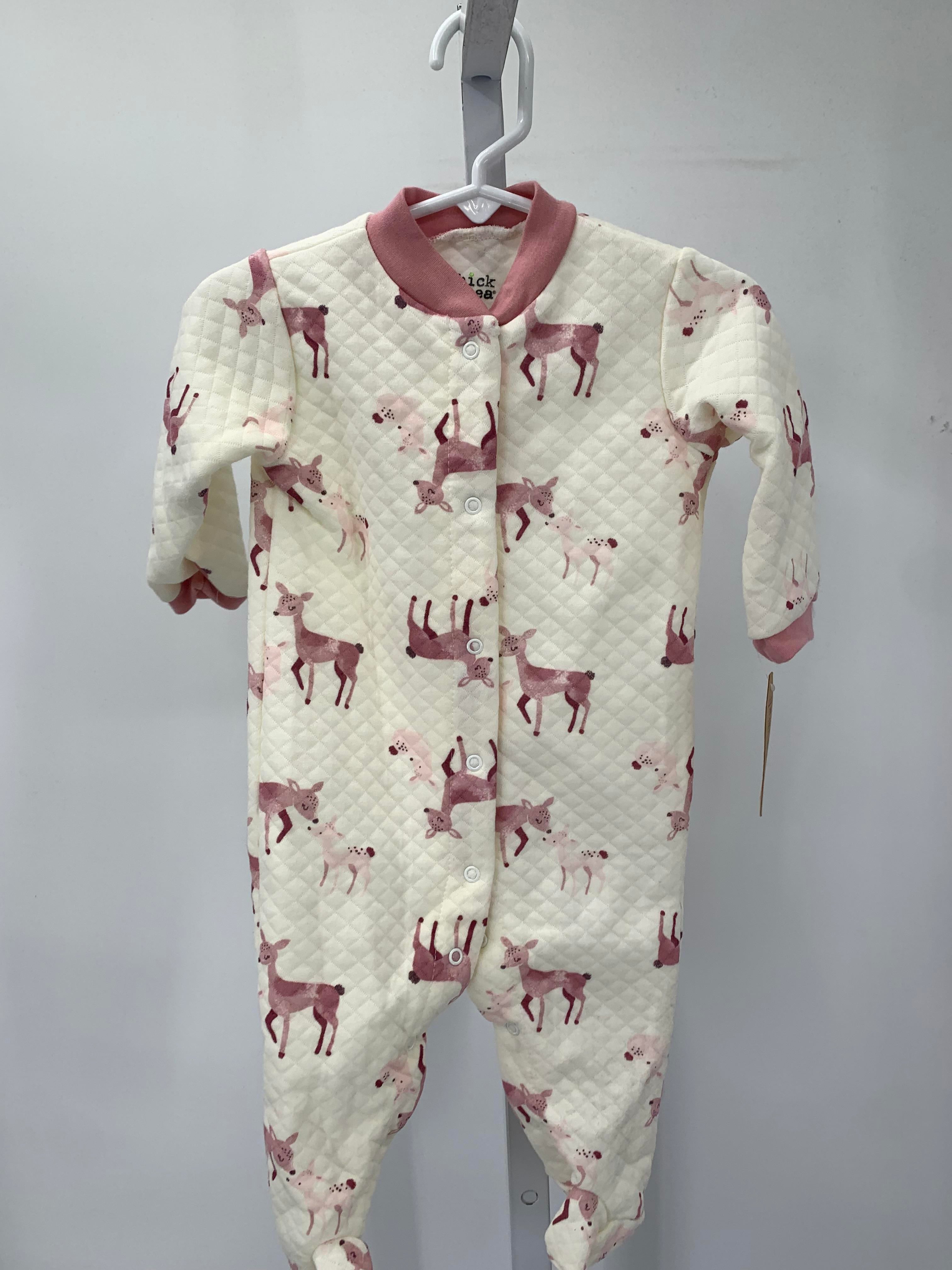 Chick Pea Size 6-9 mon Girls Long Slv. Romper