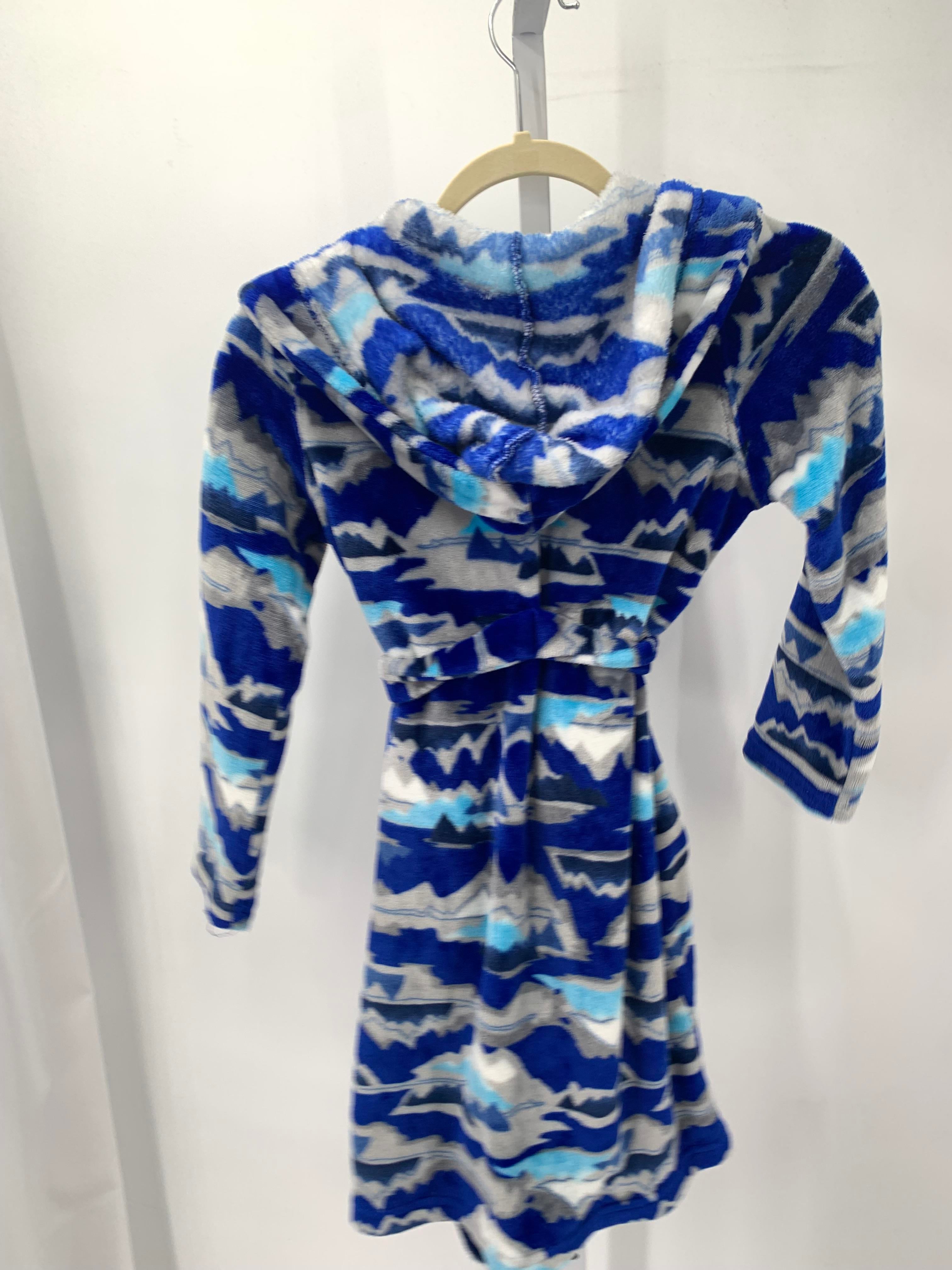 GREY PATTERN HOODED FLEECE