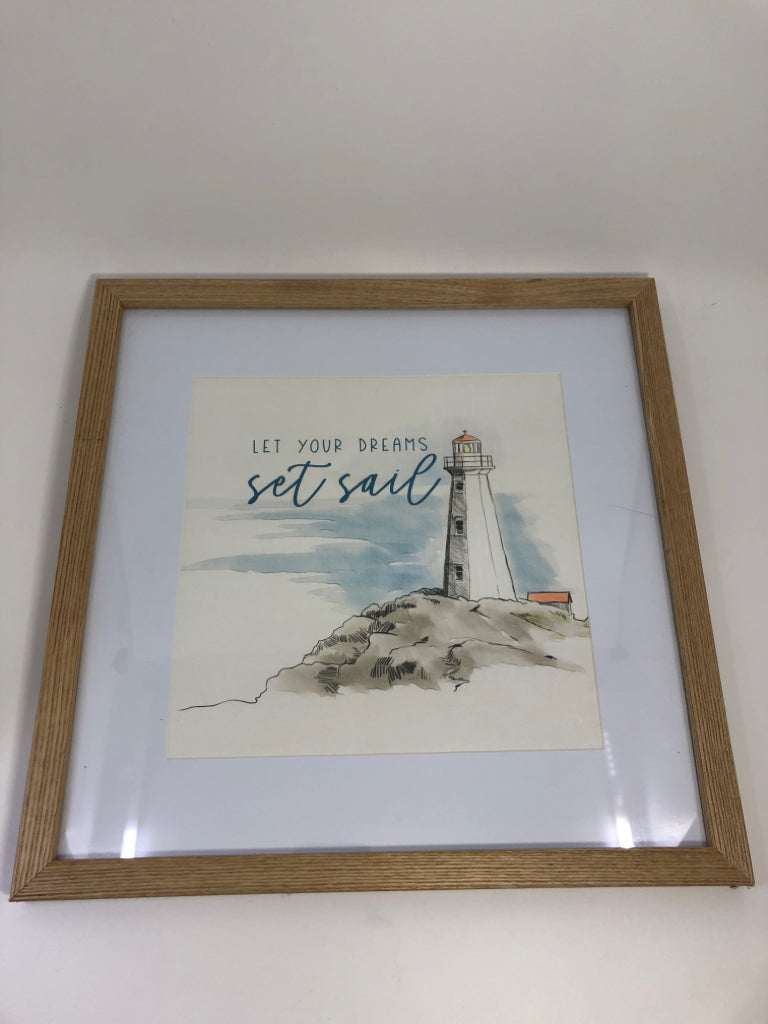 LET YOUR DREAMS SET SAIL FRAMED PRINT.