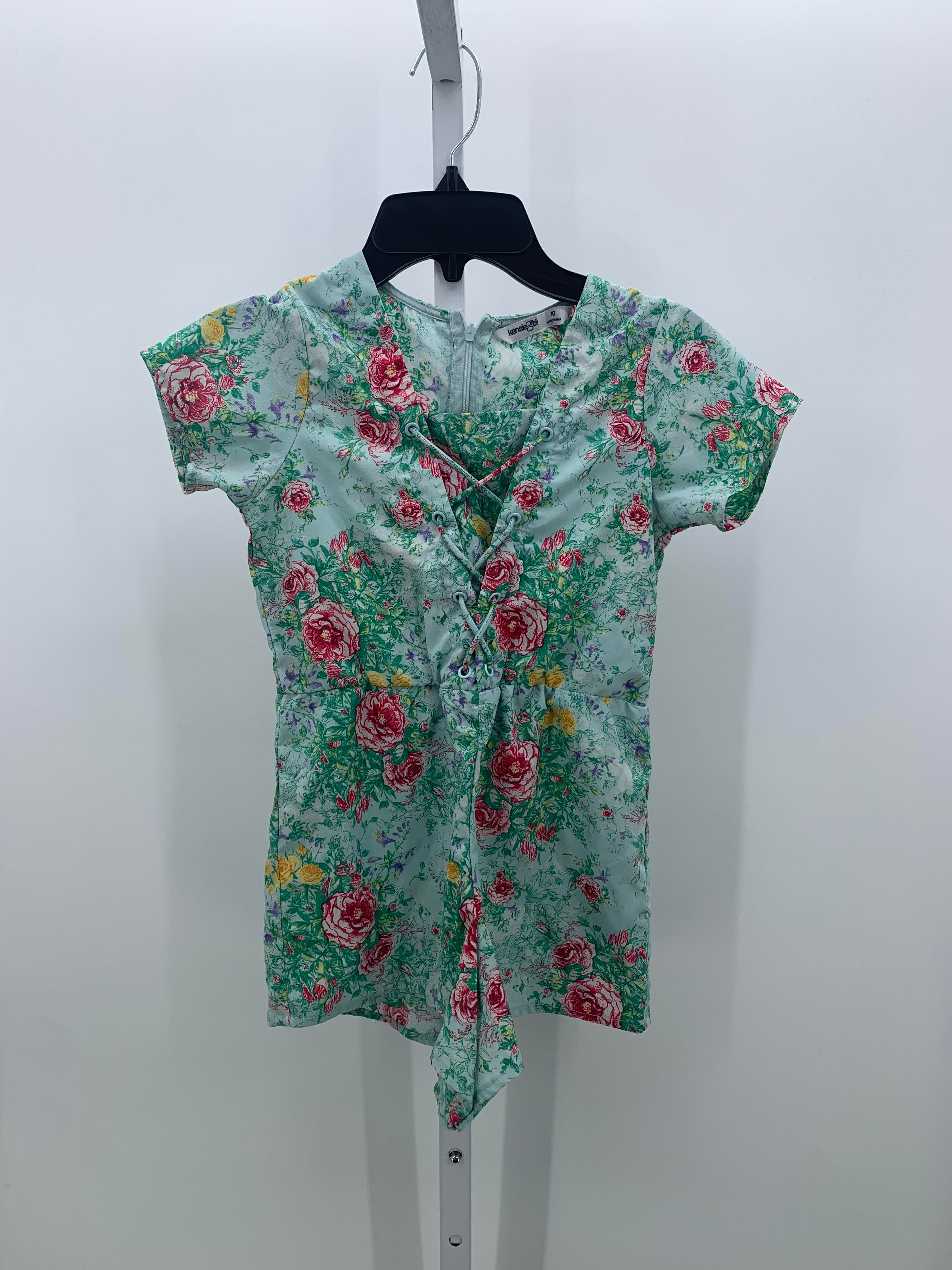 Kensie Size 10 Girls Short Slv. Romper